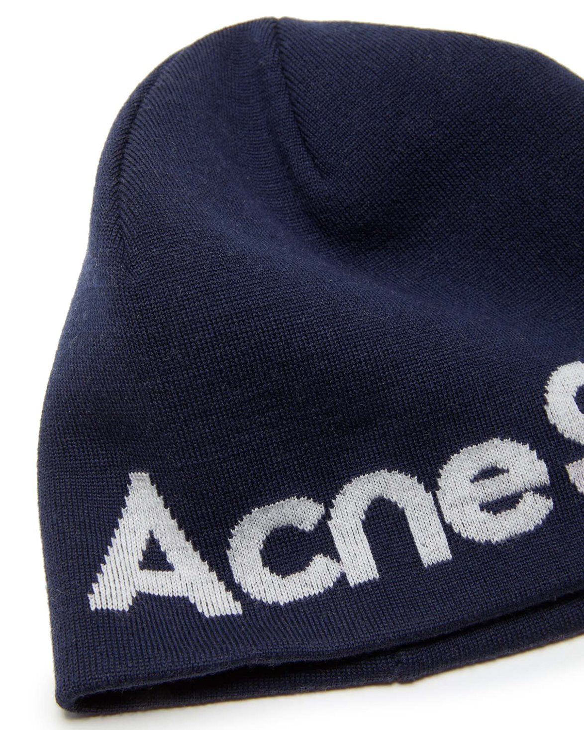 Logo Wool Beanie Navy/White