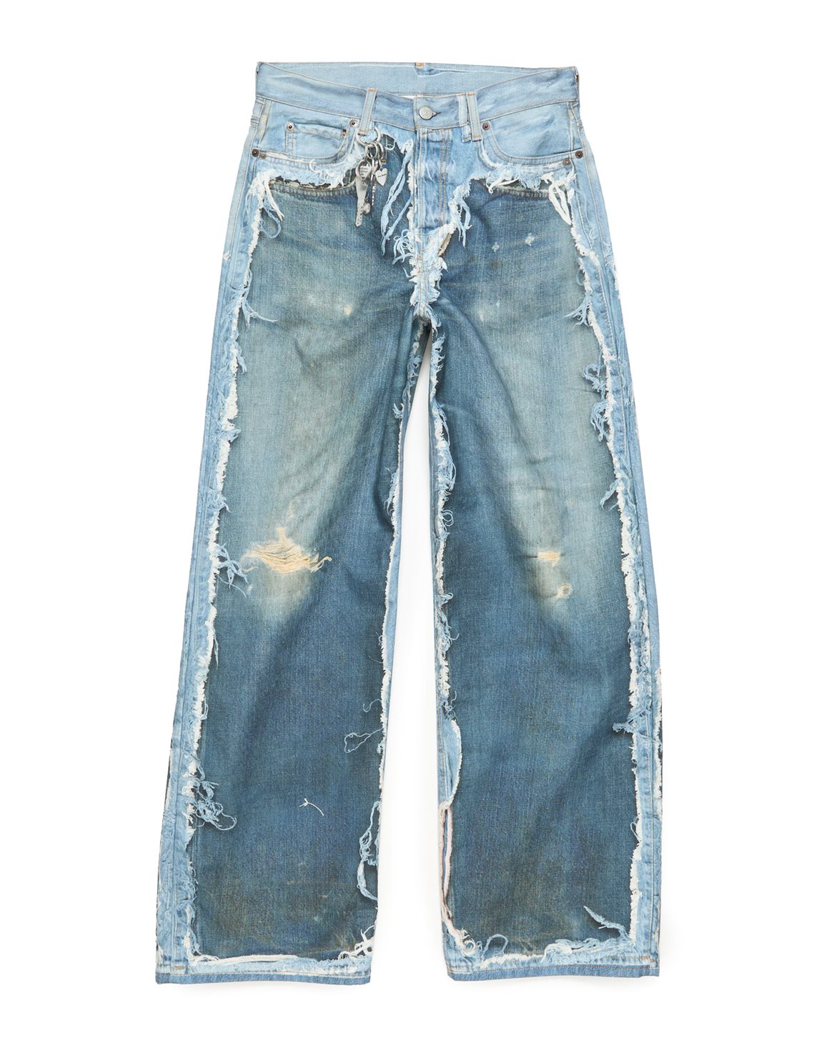 Loose Fit Jeans Trompe L'oeil Mid Blue