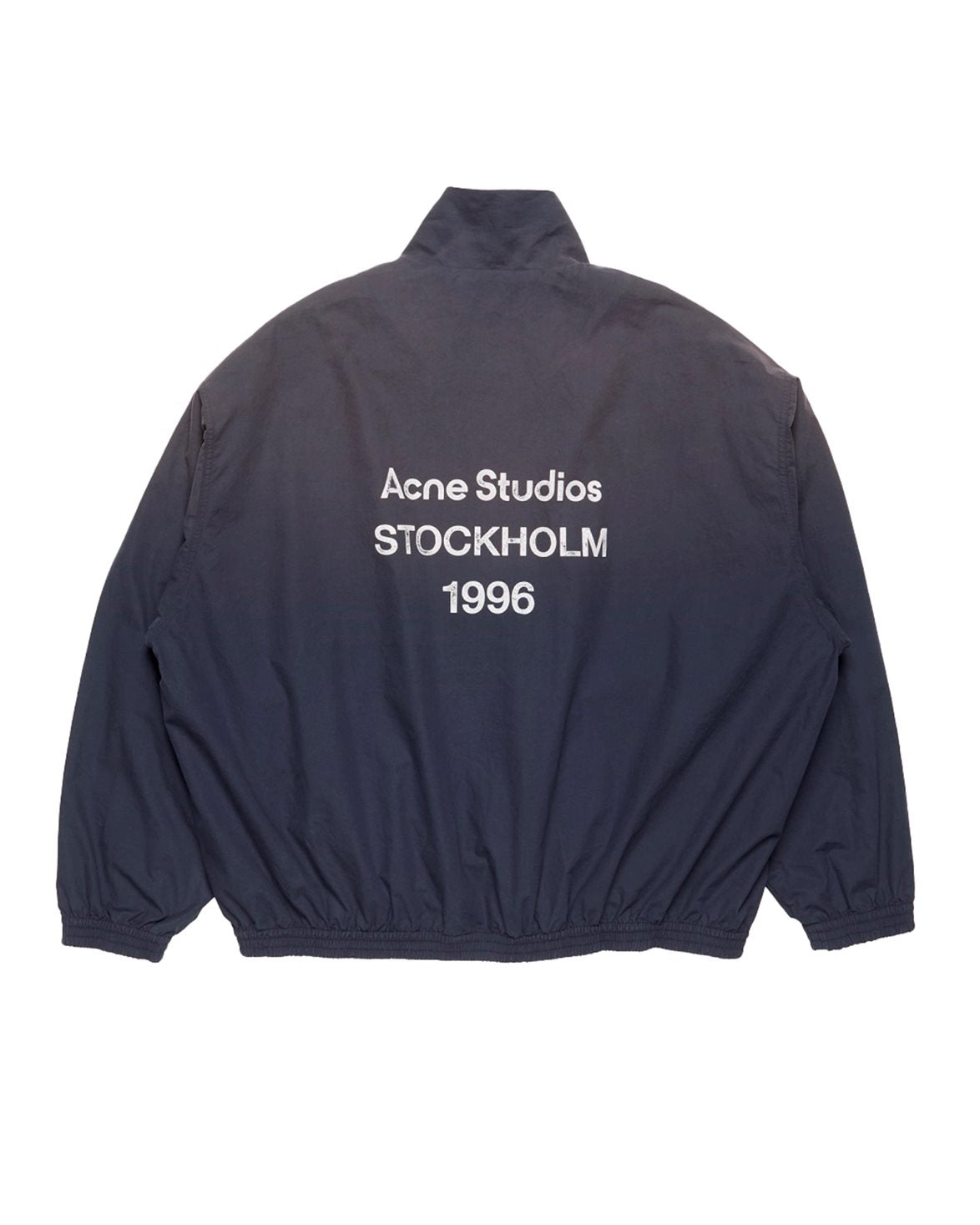 Stamp Logo Zipper Jacket Navy
