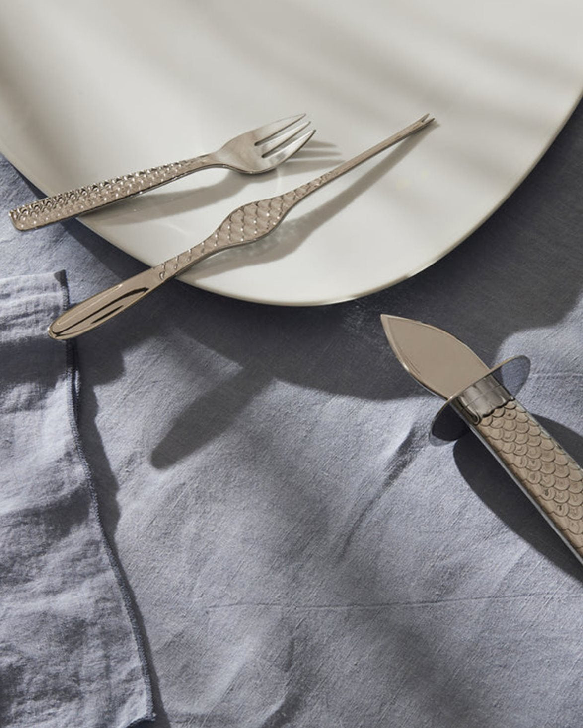 Colombina Fish Oyster Fork Set Of 4 Stainless Steel