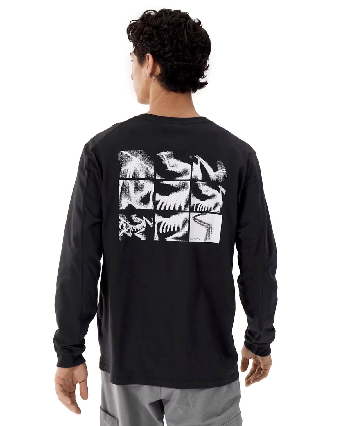 Kragg SL Cotton Bird Tile LS M Black/Arctic Silk
