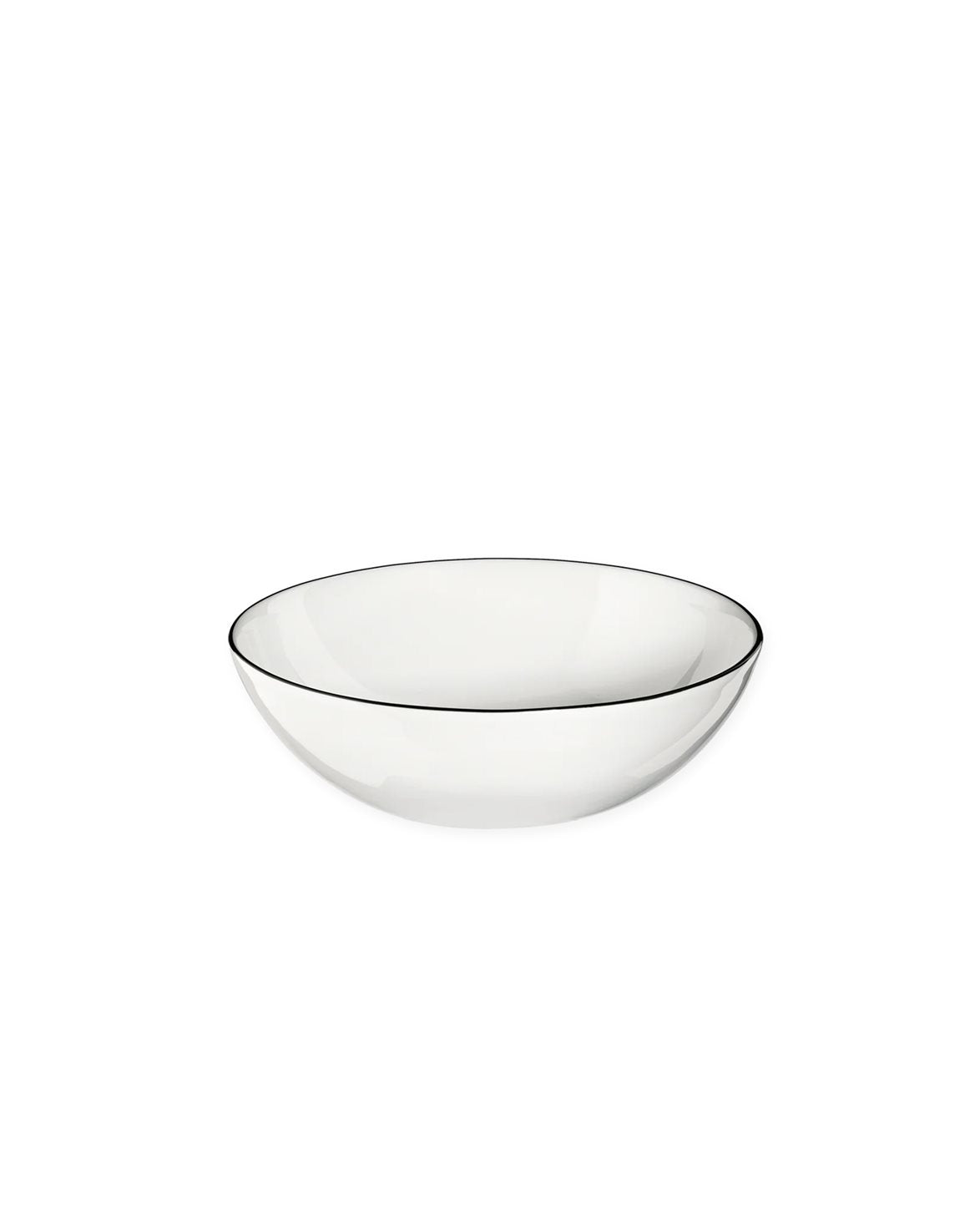 Round Bowl S Black Rim White