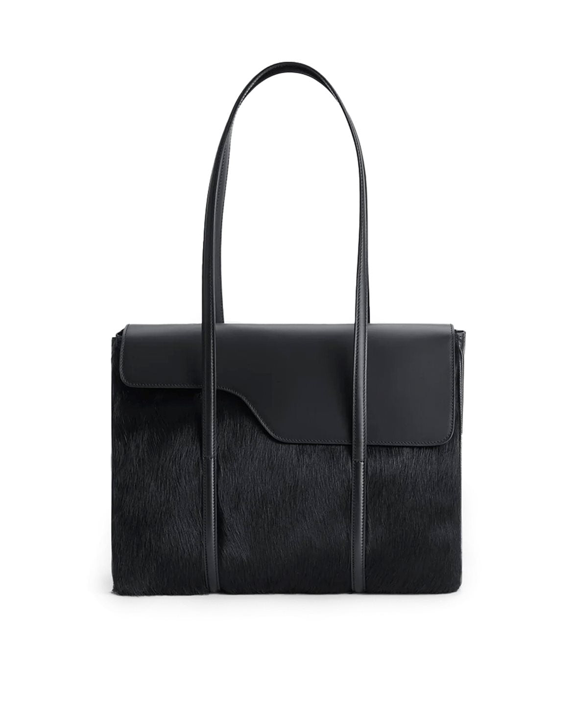 Abriola Tote Bag Black Pony/Vacchetta