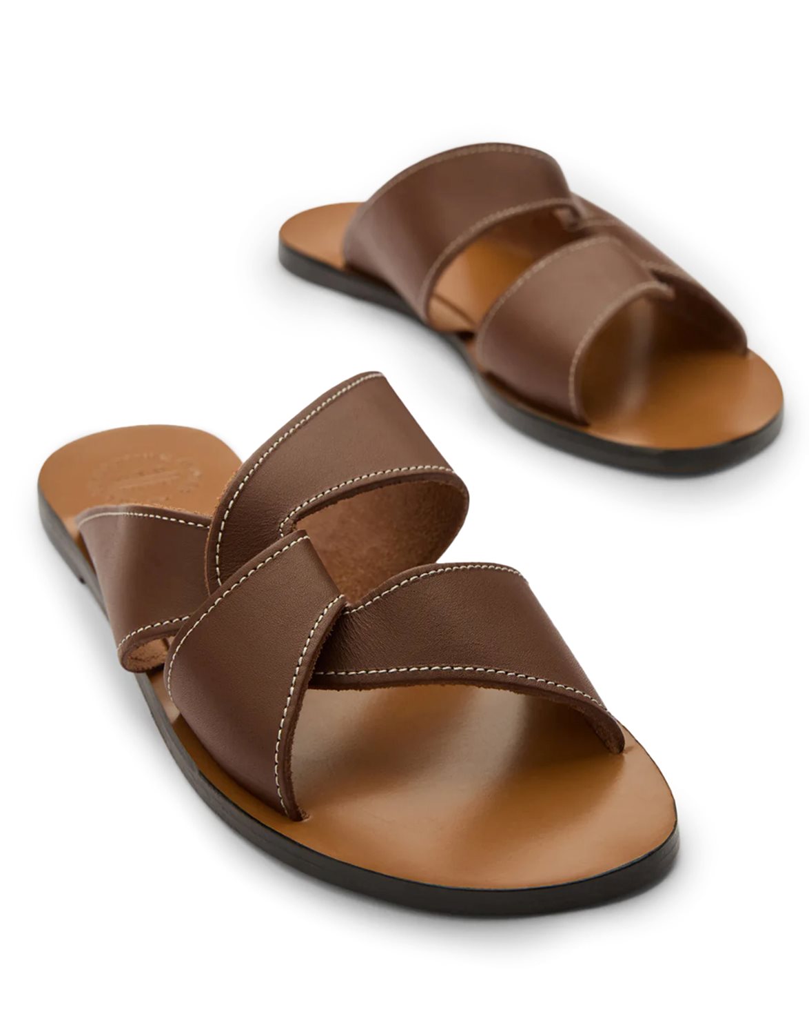 Allai Flat Sandals Cannella/Contrast Stitch