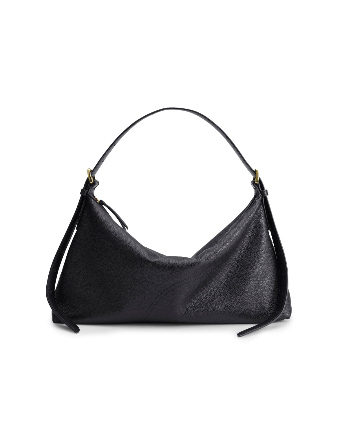 Castellare Shoulder Bag Black Grained Calf