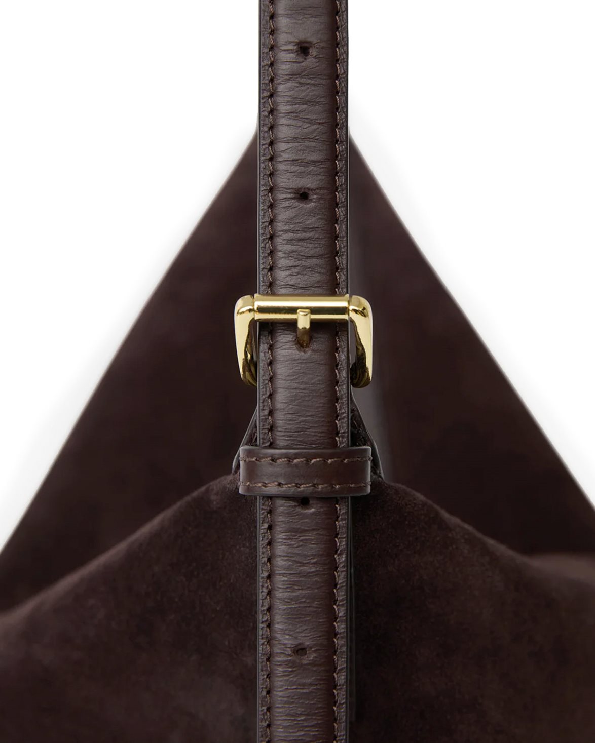 Castellare Shoulder Bag Walnut Suede/Vacchetta