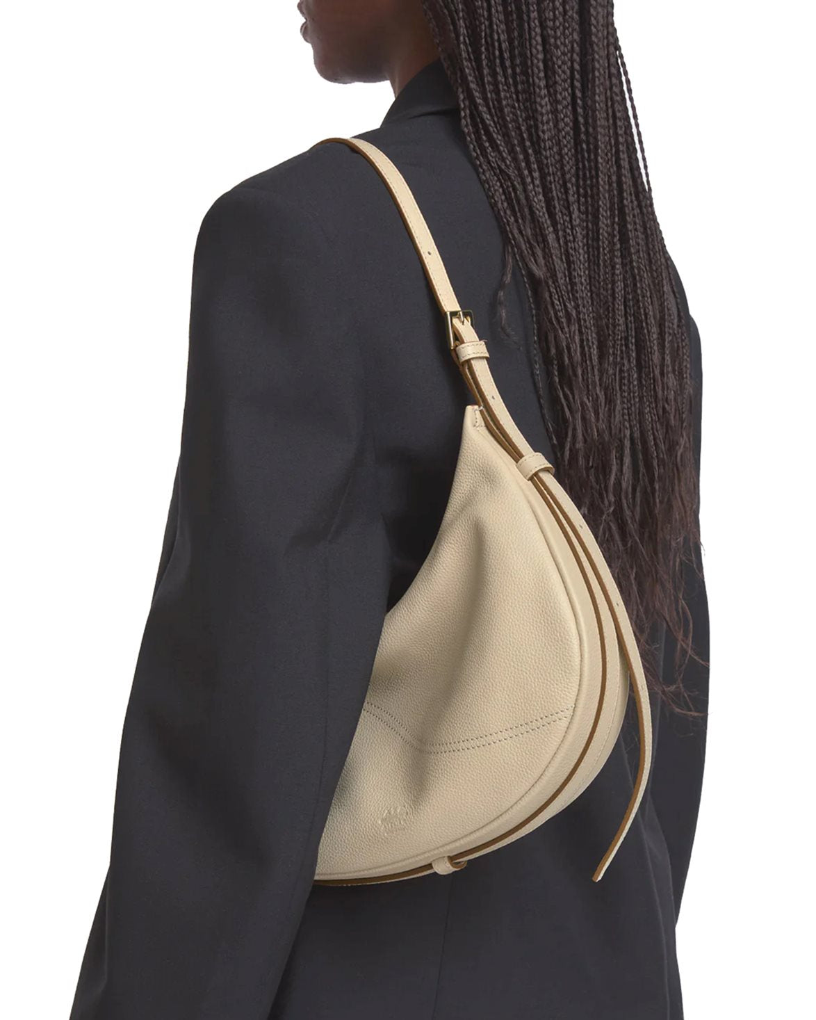 Liveri Small Hobo Bag Mandorla Grained Calf