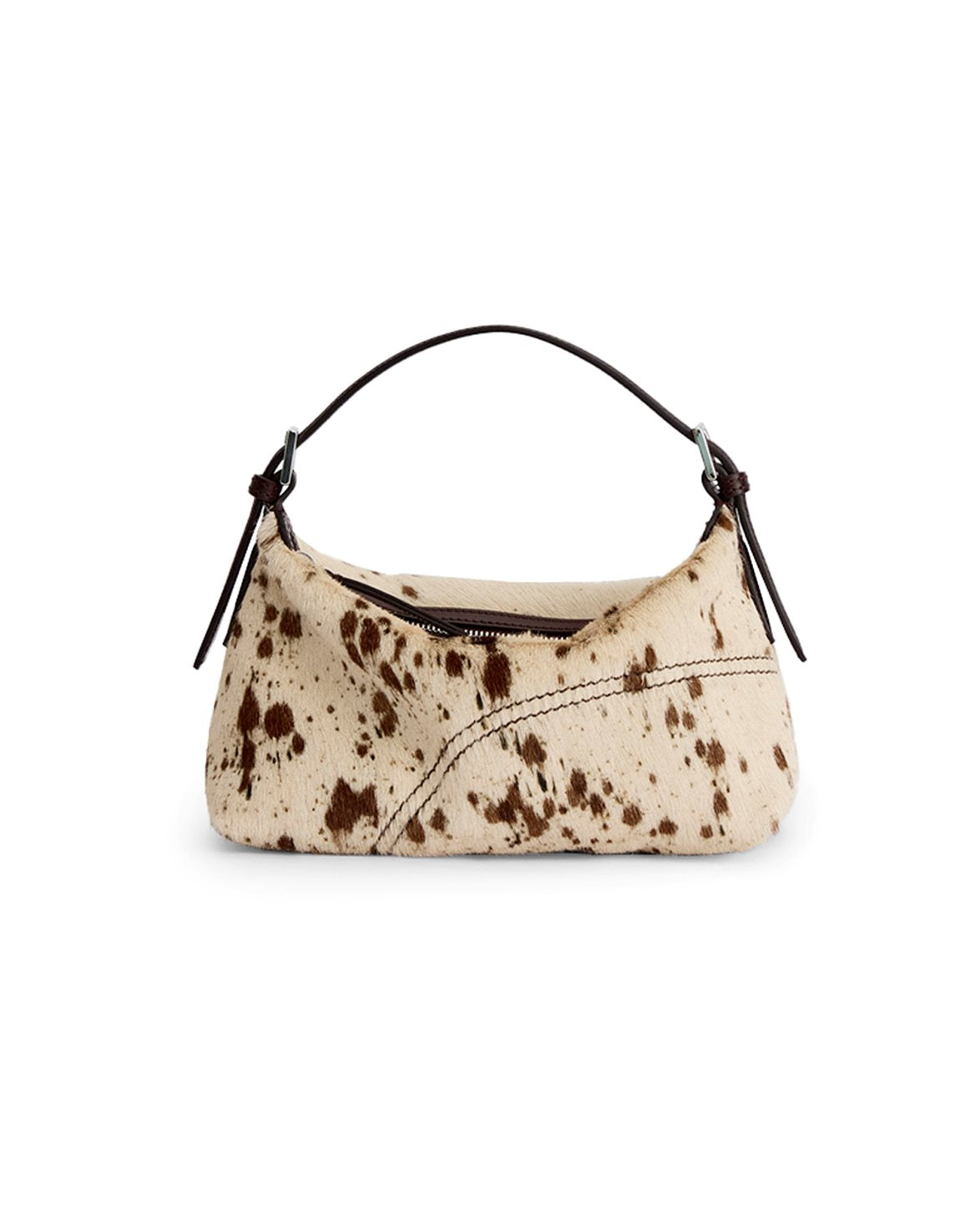 Vadena Mini Handbag Mandorla/Walnut Printed Mini Cow/Vacchetta