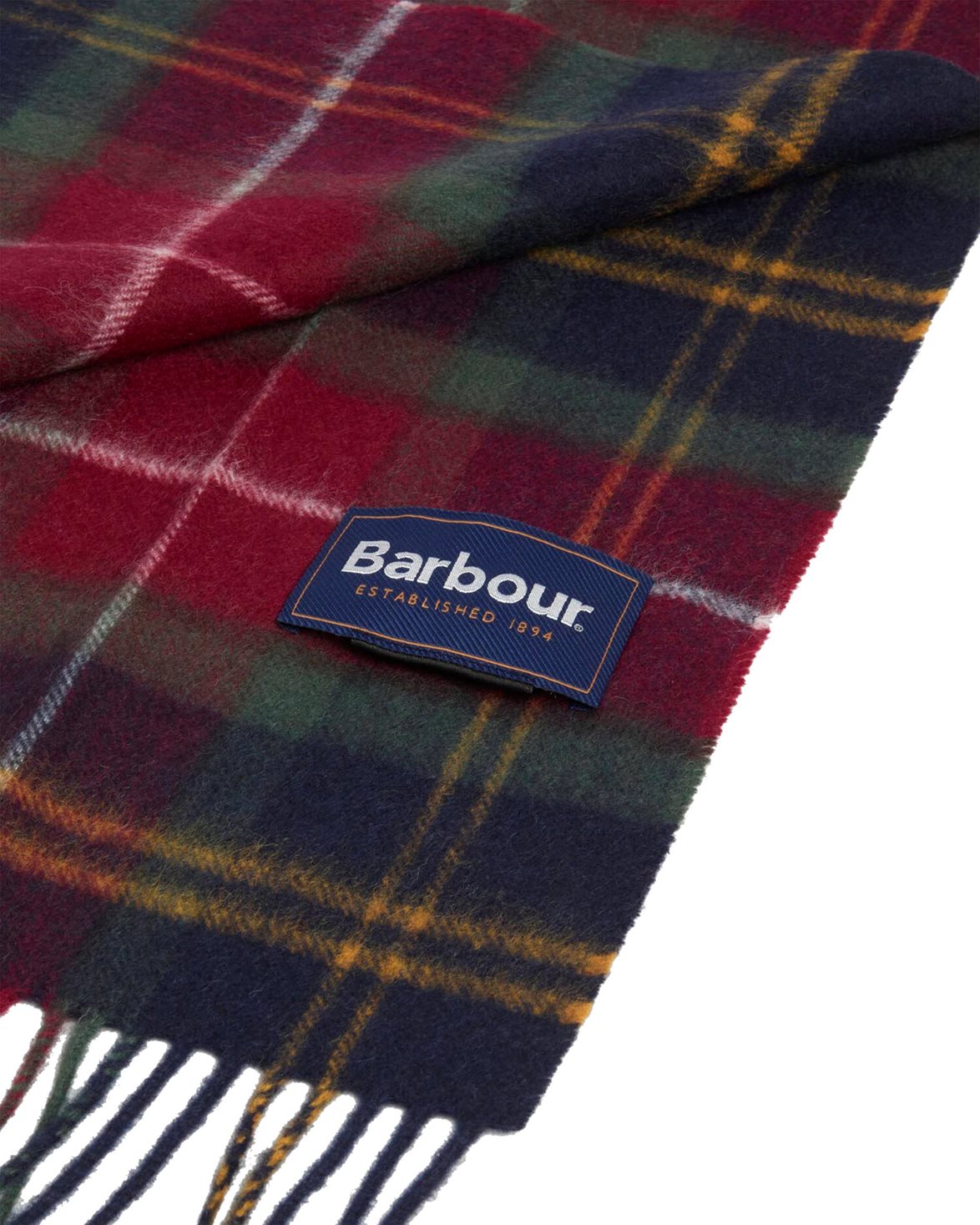 Wool Cashmere Scarf Winterberry Tartan