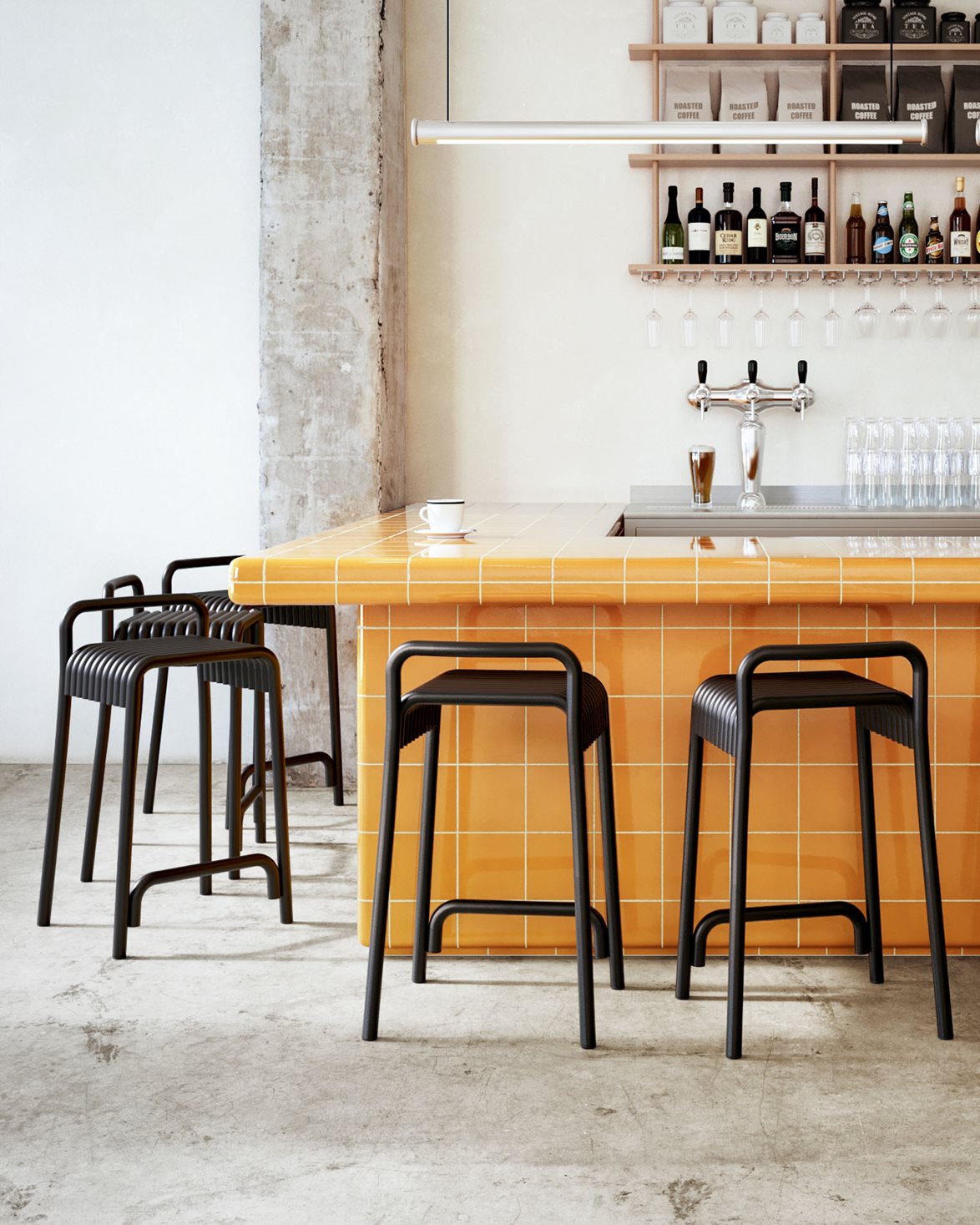 Kane Bar Stool Jet Black