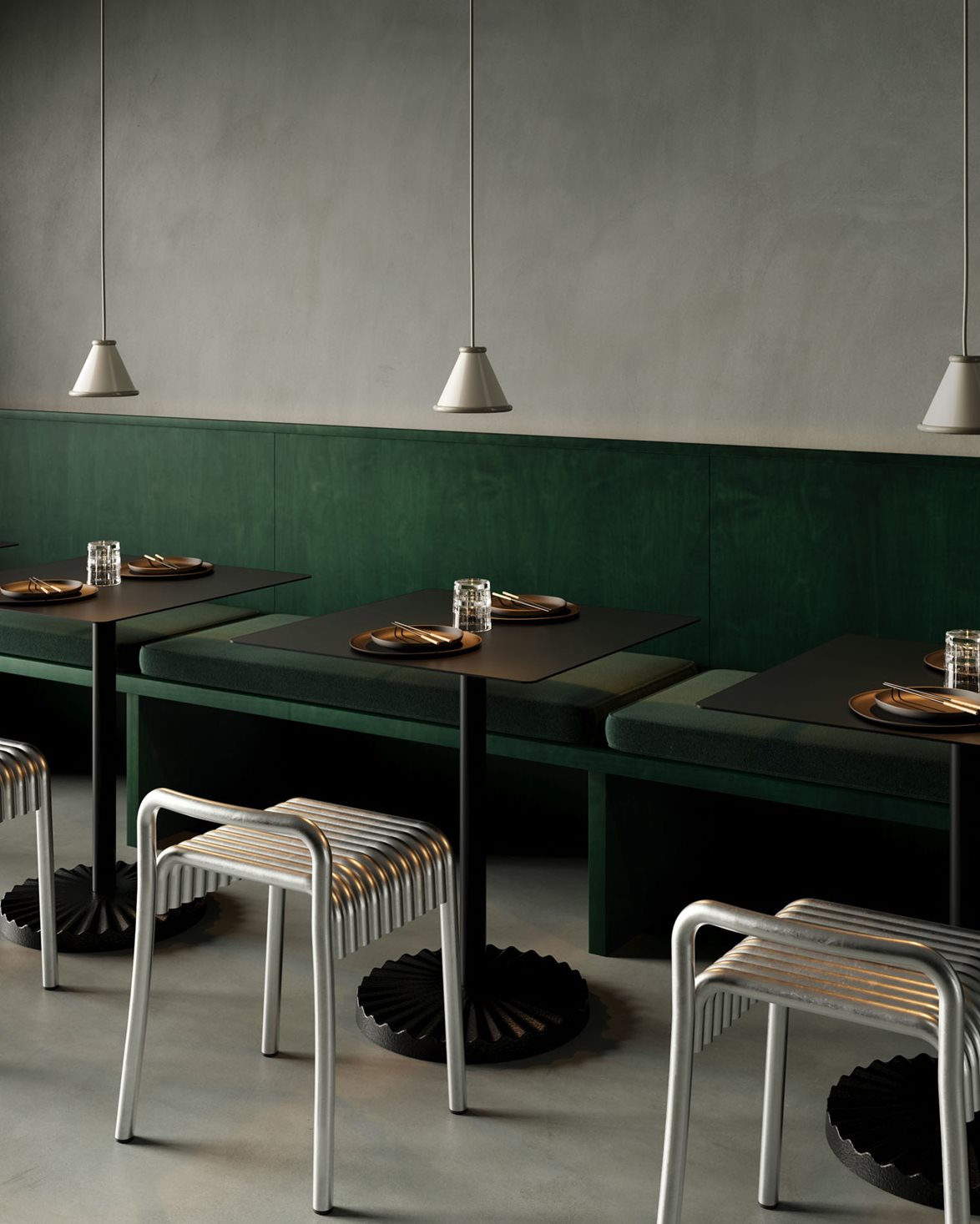 Kane Low Stool Aluminium