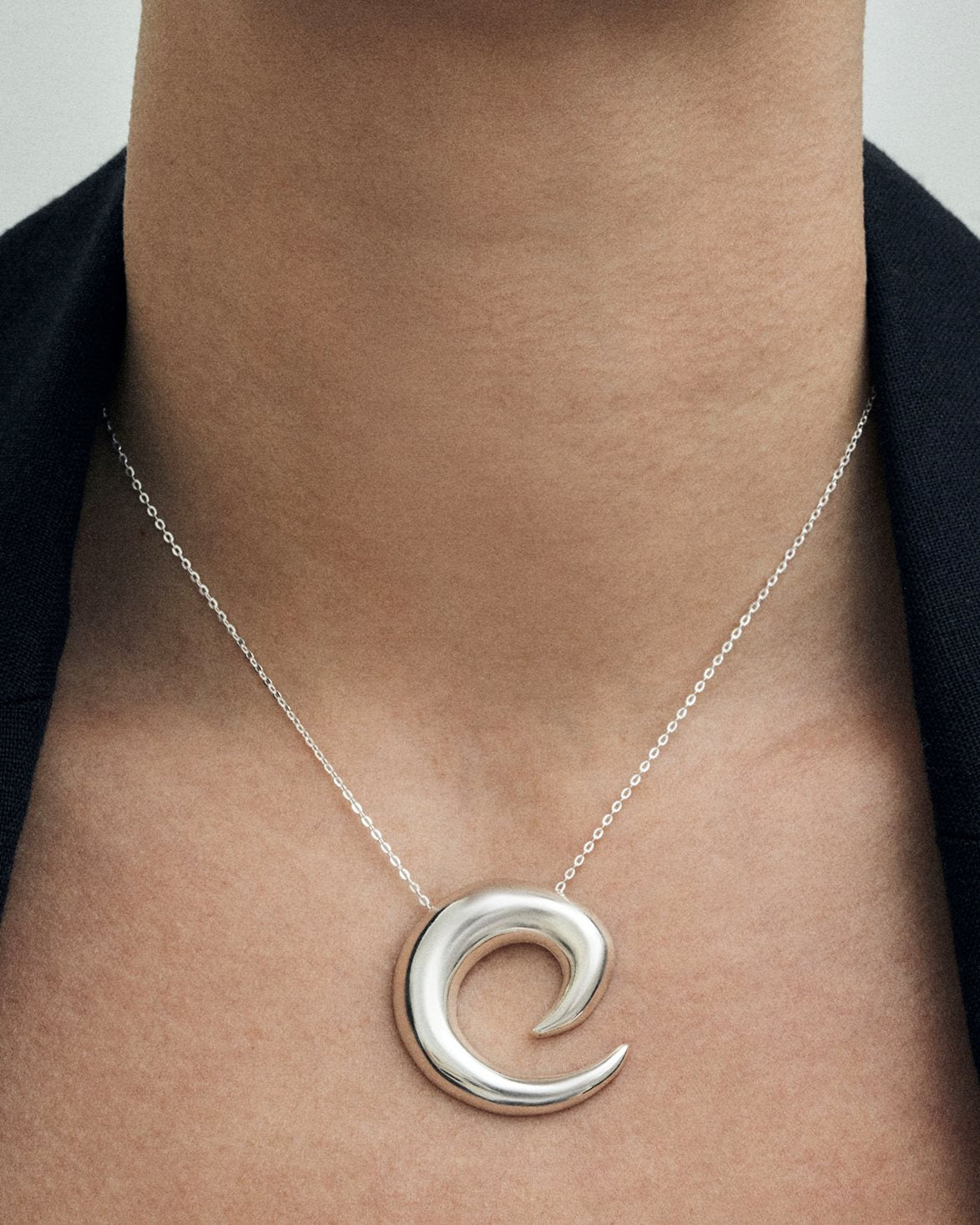 Mini Saturn Necklace Silver