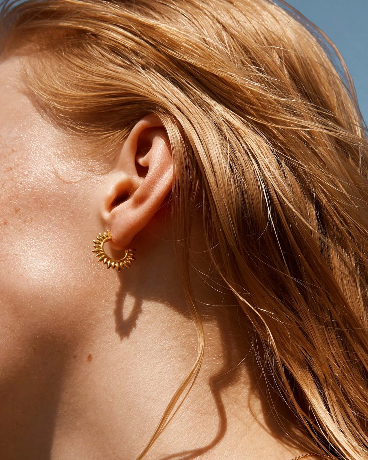Mini Sun Hoops Gold