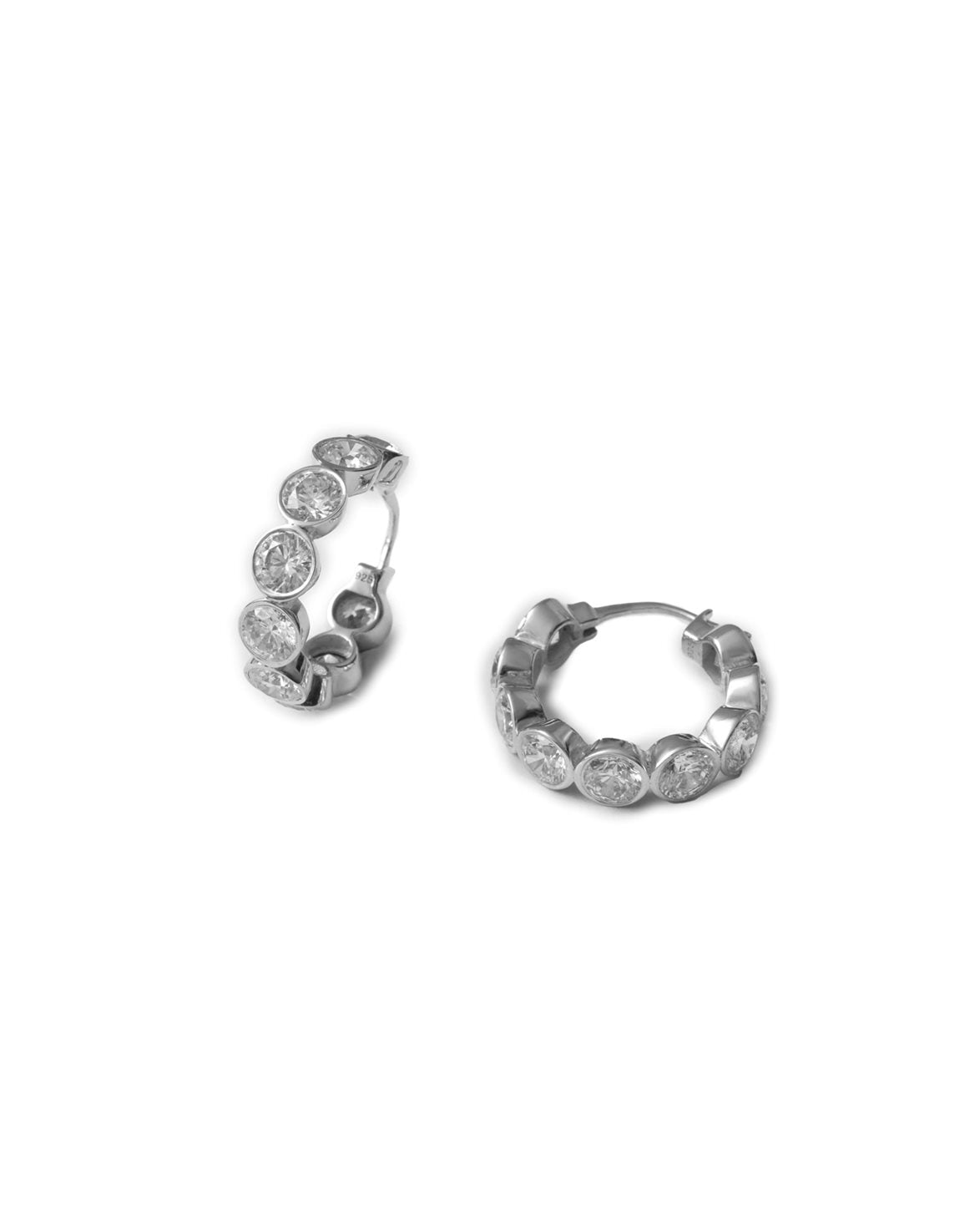 Row Hoops Silver