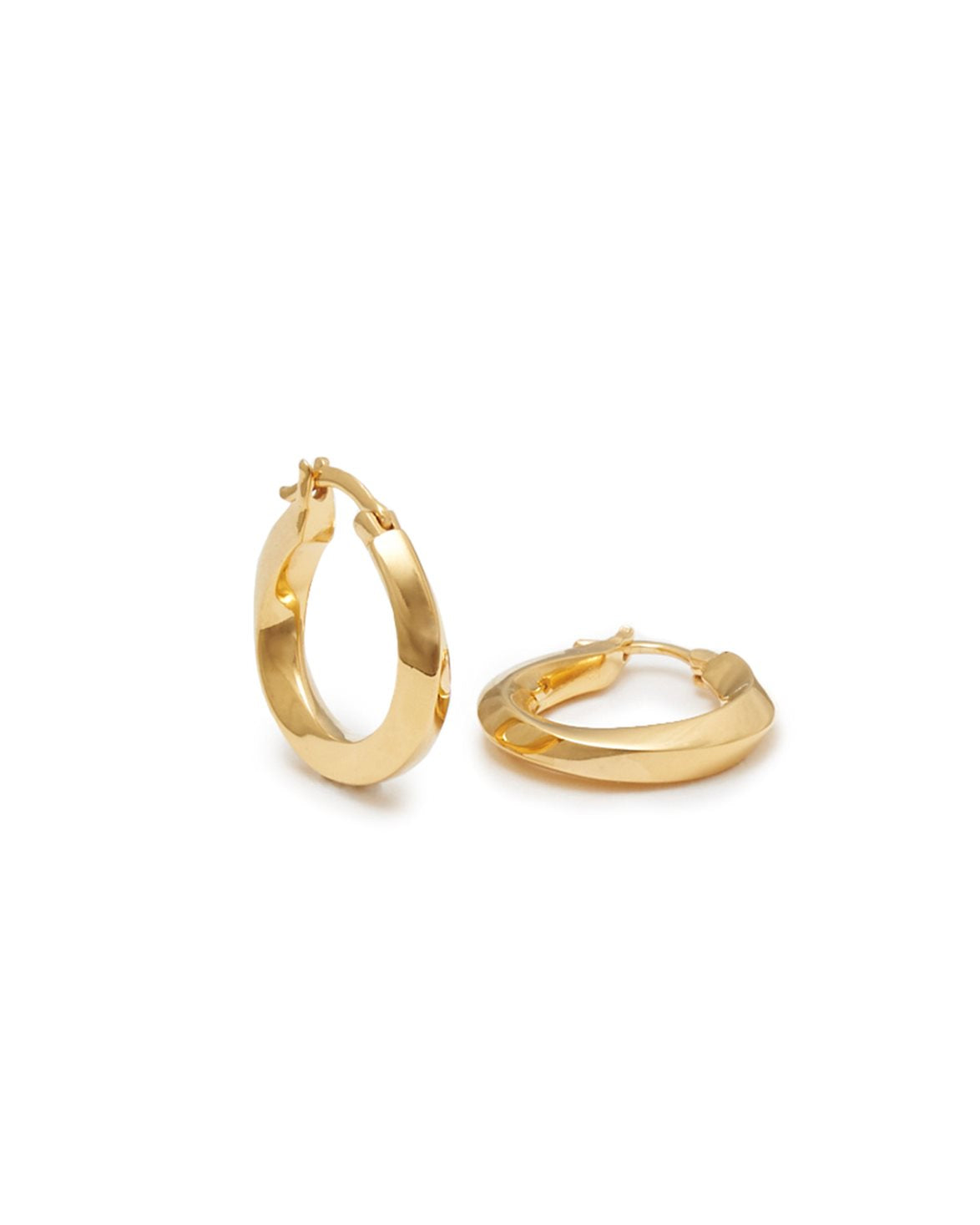 Small Swirl Hoops Gold