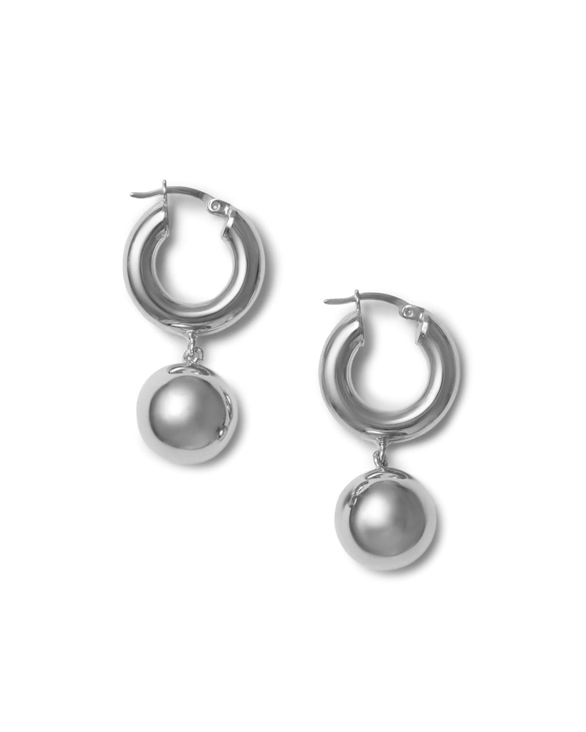 Sphere Hoops Silver