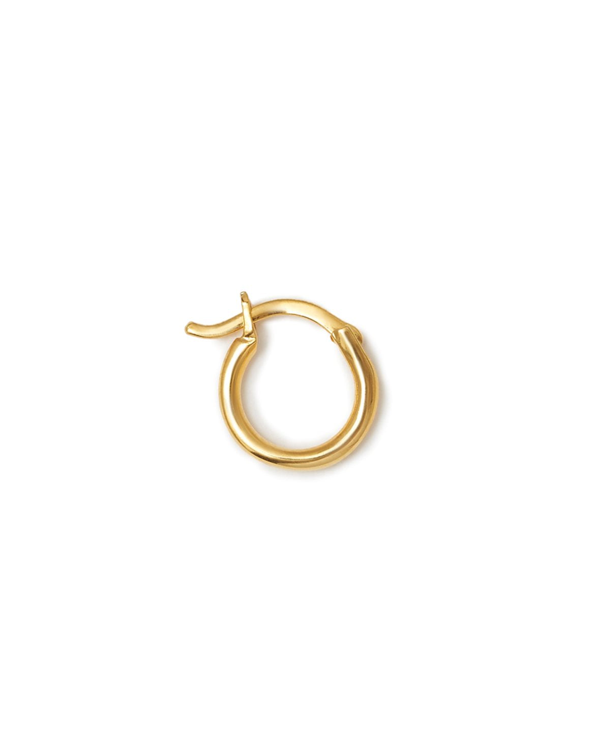 Wire Hoops Shiny 10 mm Gold