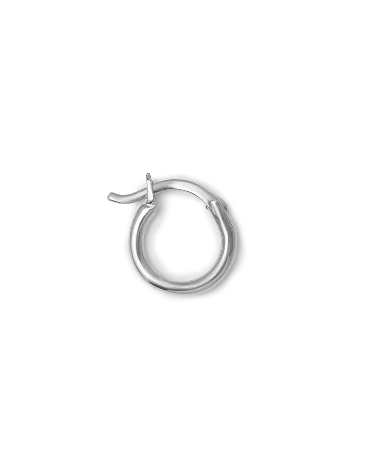 Wire Hoops Shiny 12mm Silver