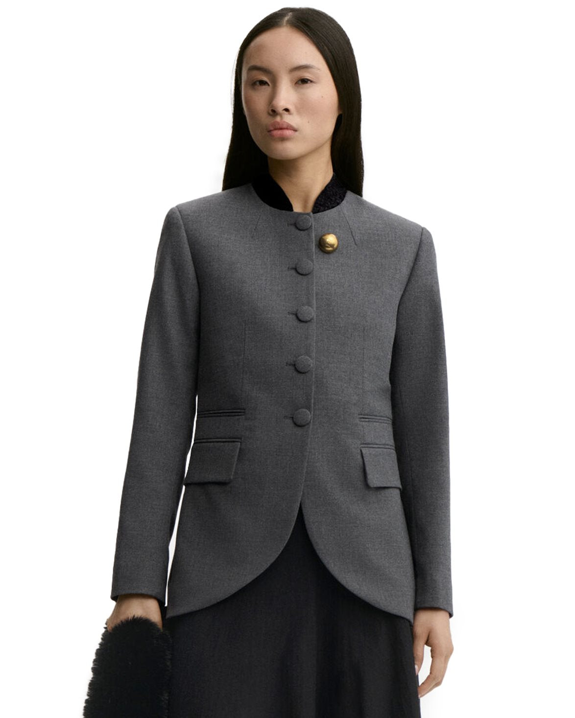 Claye Blazer Dark Grey Melan