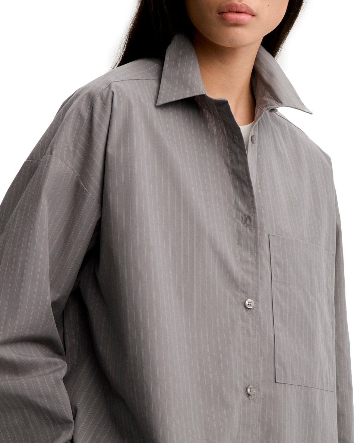 Derris Shirt Grey Stripe