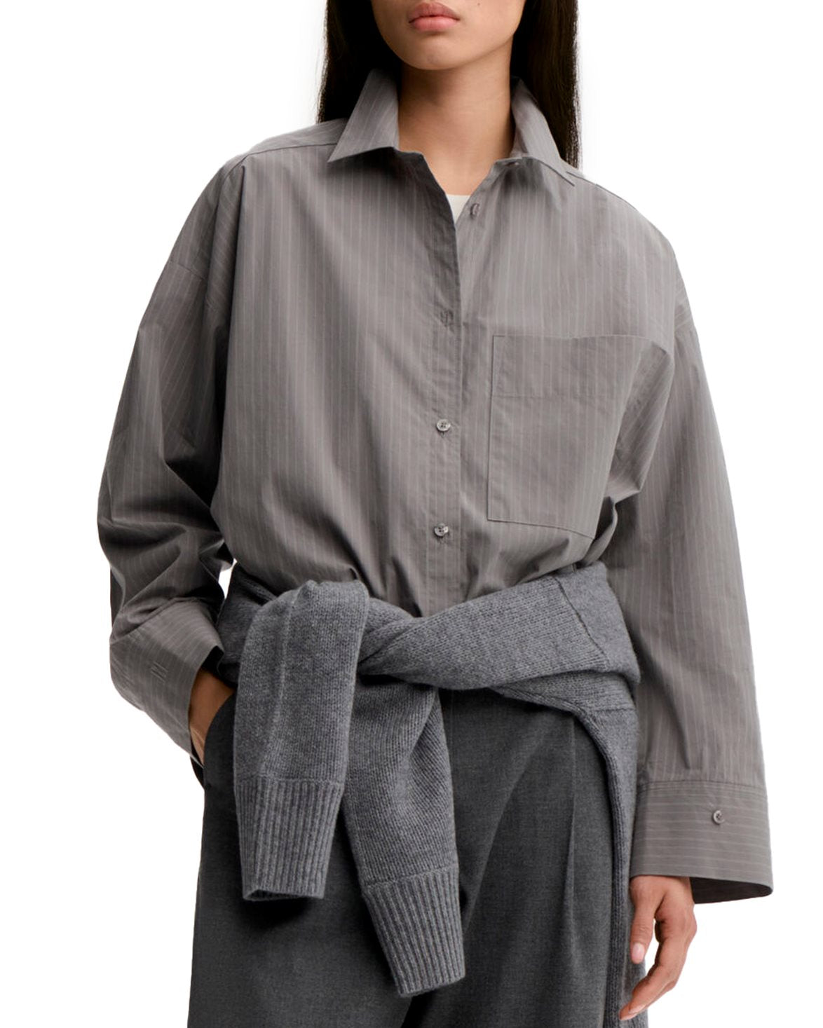 Derris Shirt Grey Stripe