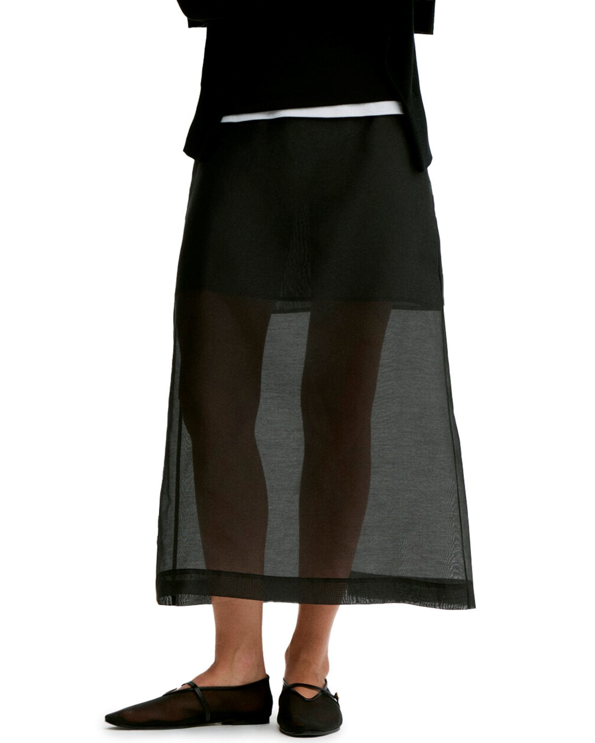 Esta Soft Organza Skirt Black