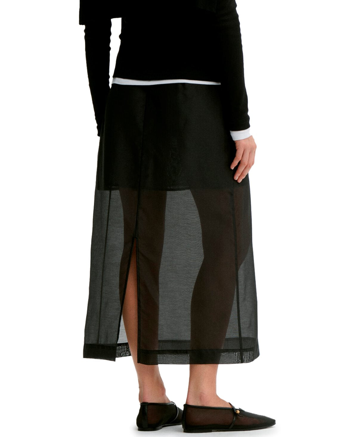 Esta Soft Organza Skirt Black