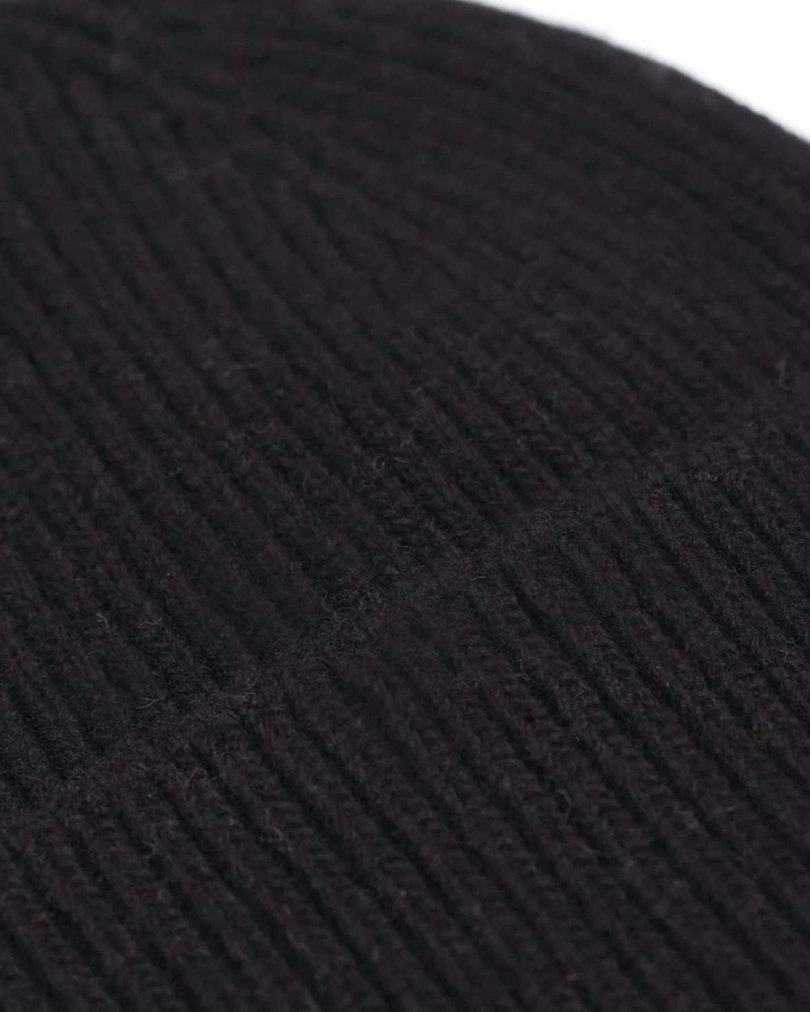 Merino Wool Hat Deep Black