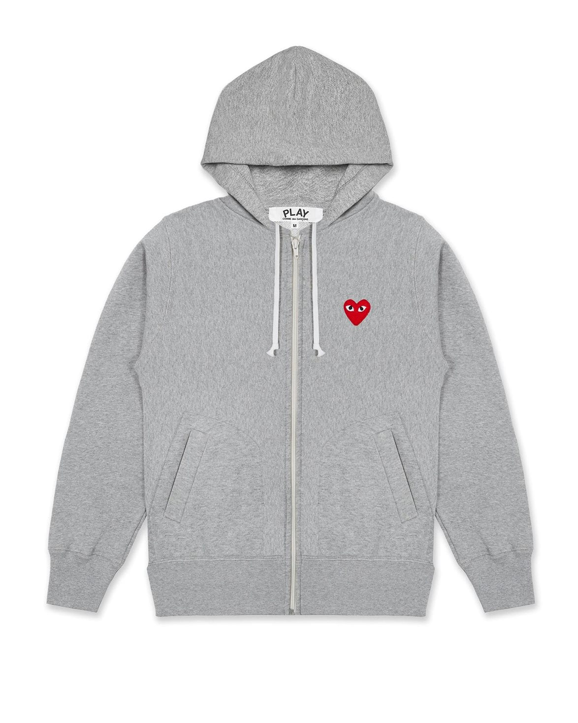 Red Heart Zip Sweatshirt Grey