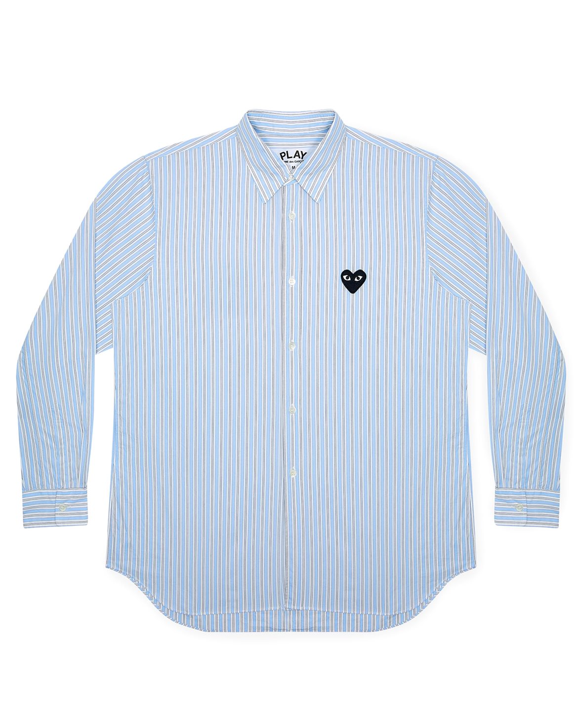Striped Heart Long Sleeve Shirt Blue
