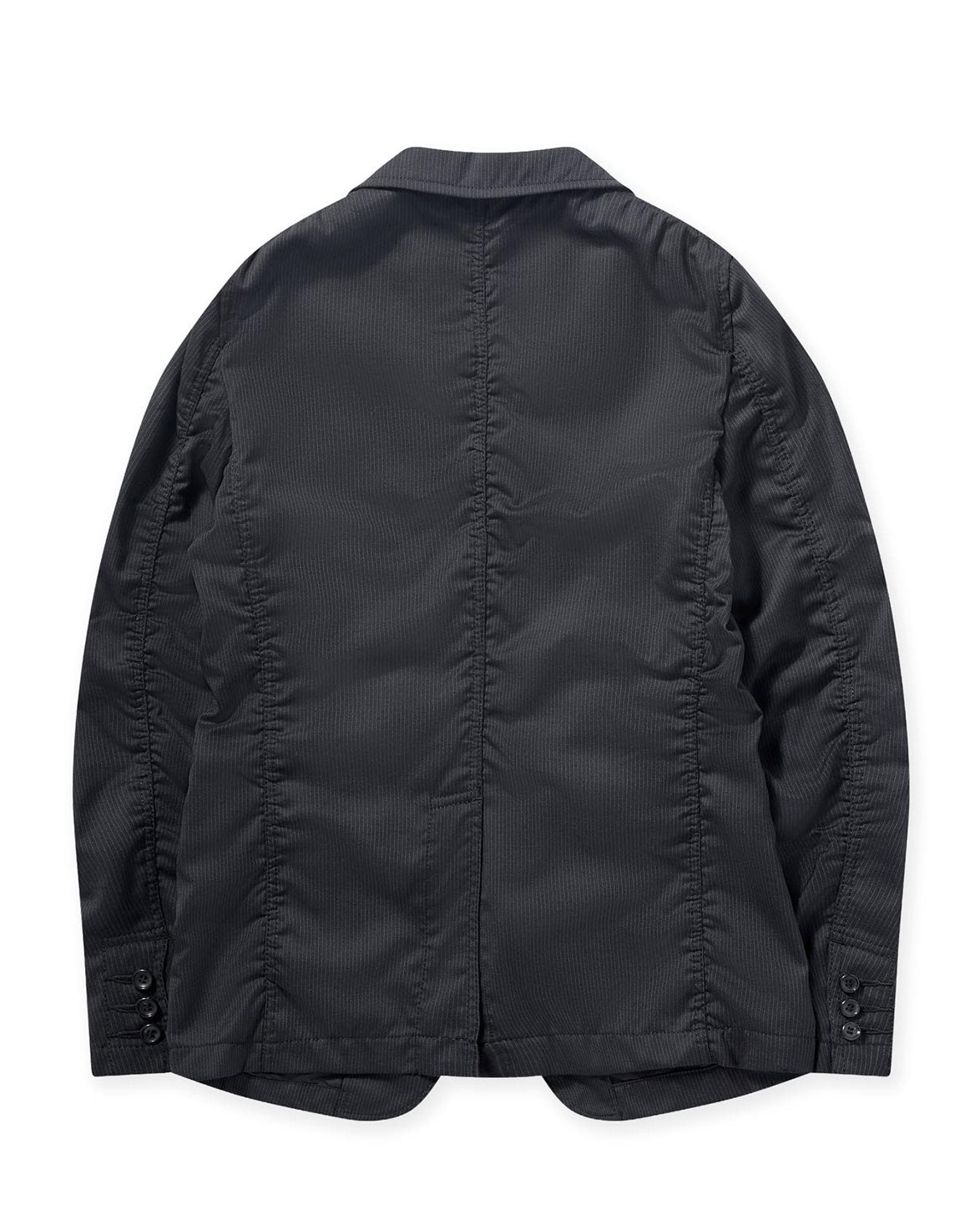 Stripe Tropical Wool Jacket Black