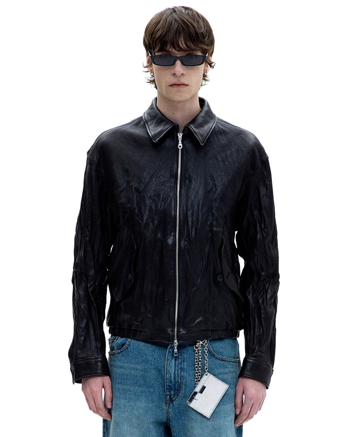 Swingtop Pleated Wash Jacket Black