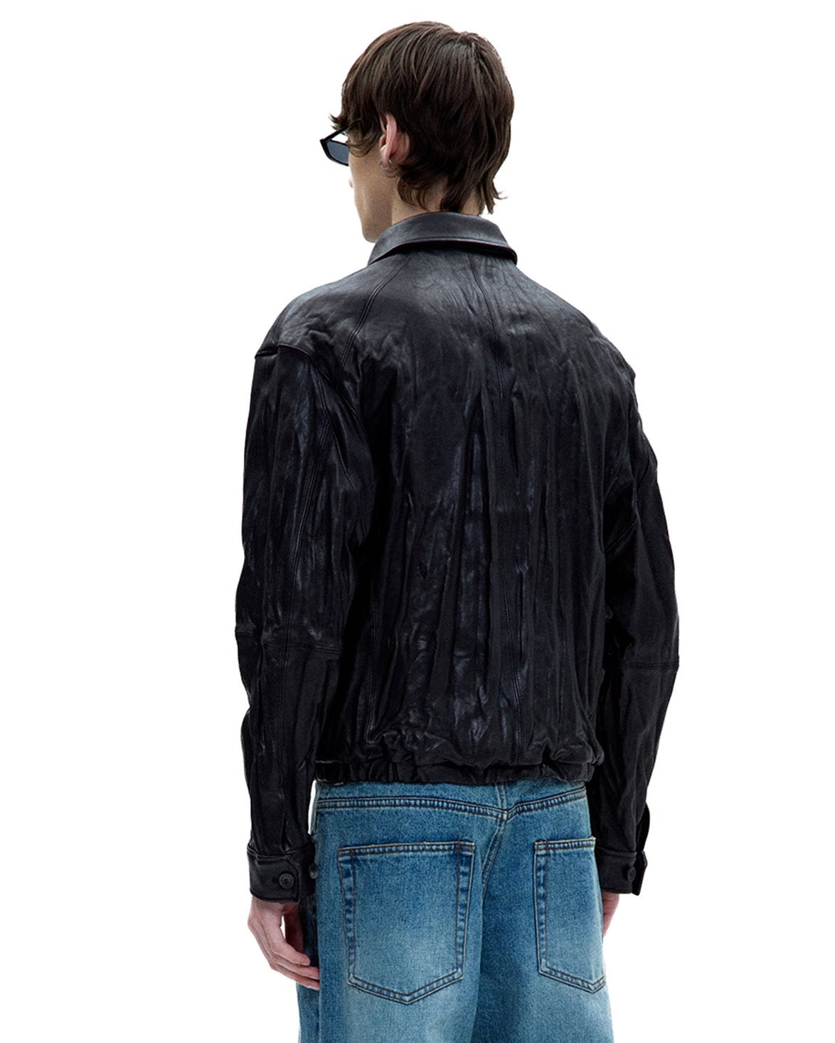 Swingtop Pleated Wash Jacket Black