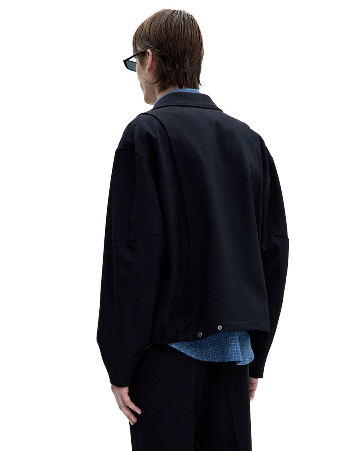 Wool Blouson Jumper Black