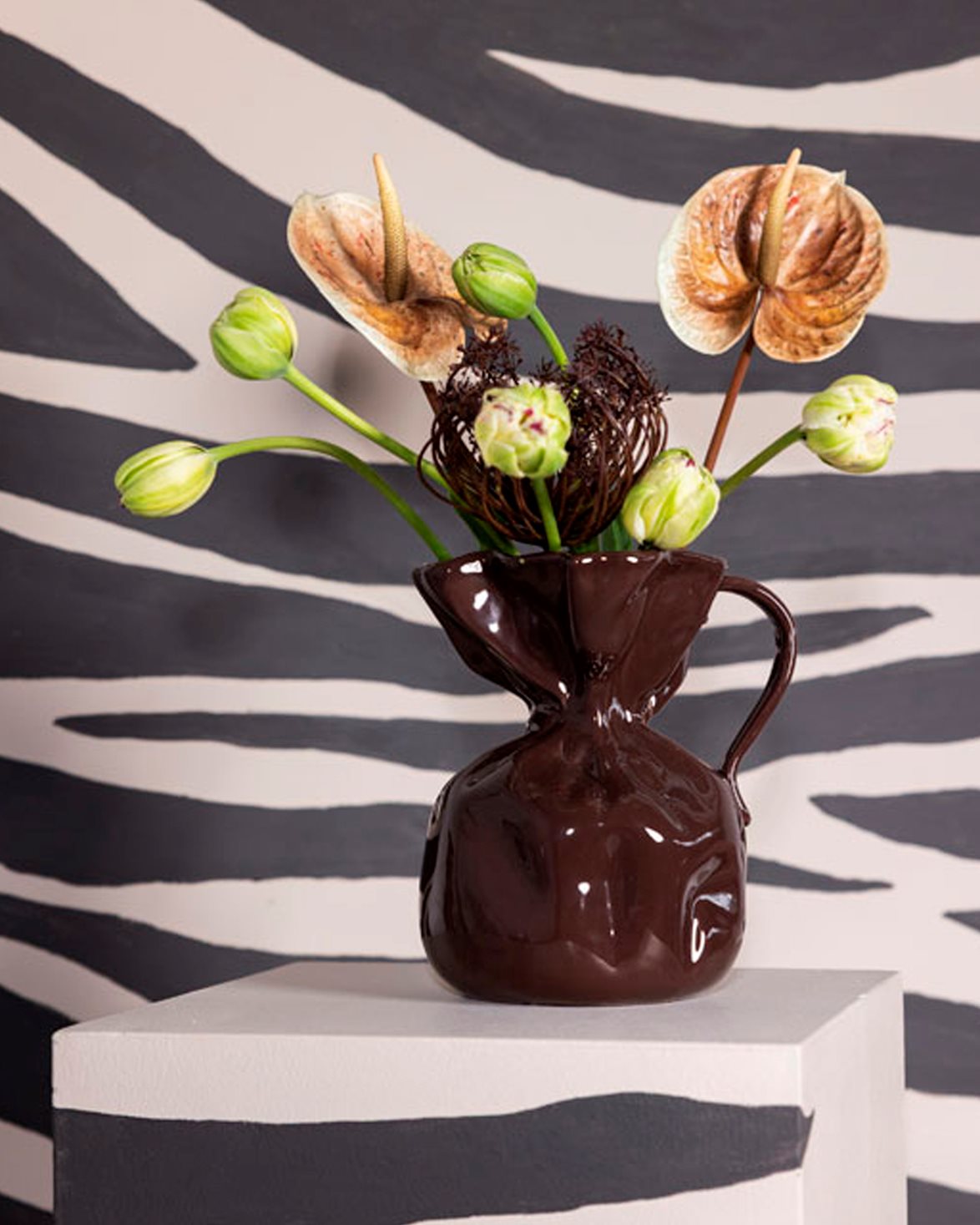 Crumple Vase Brown