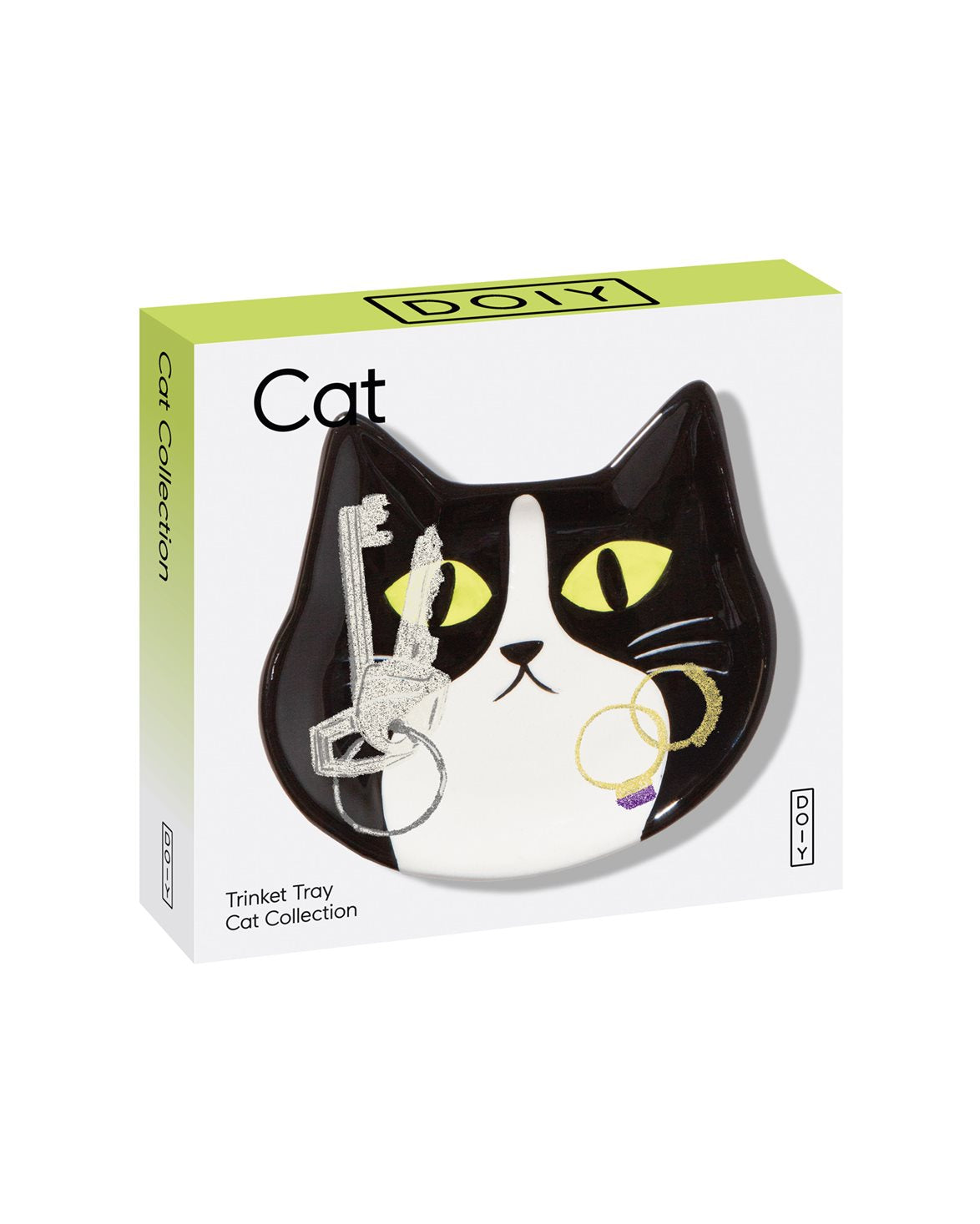 Cat Mini Trinket Tray Black