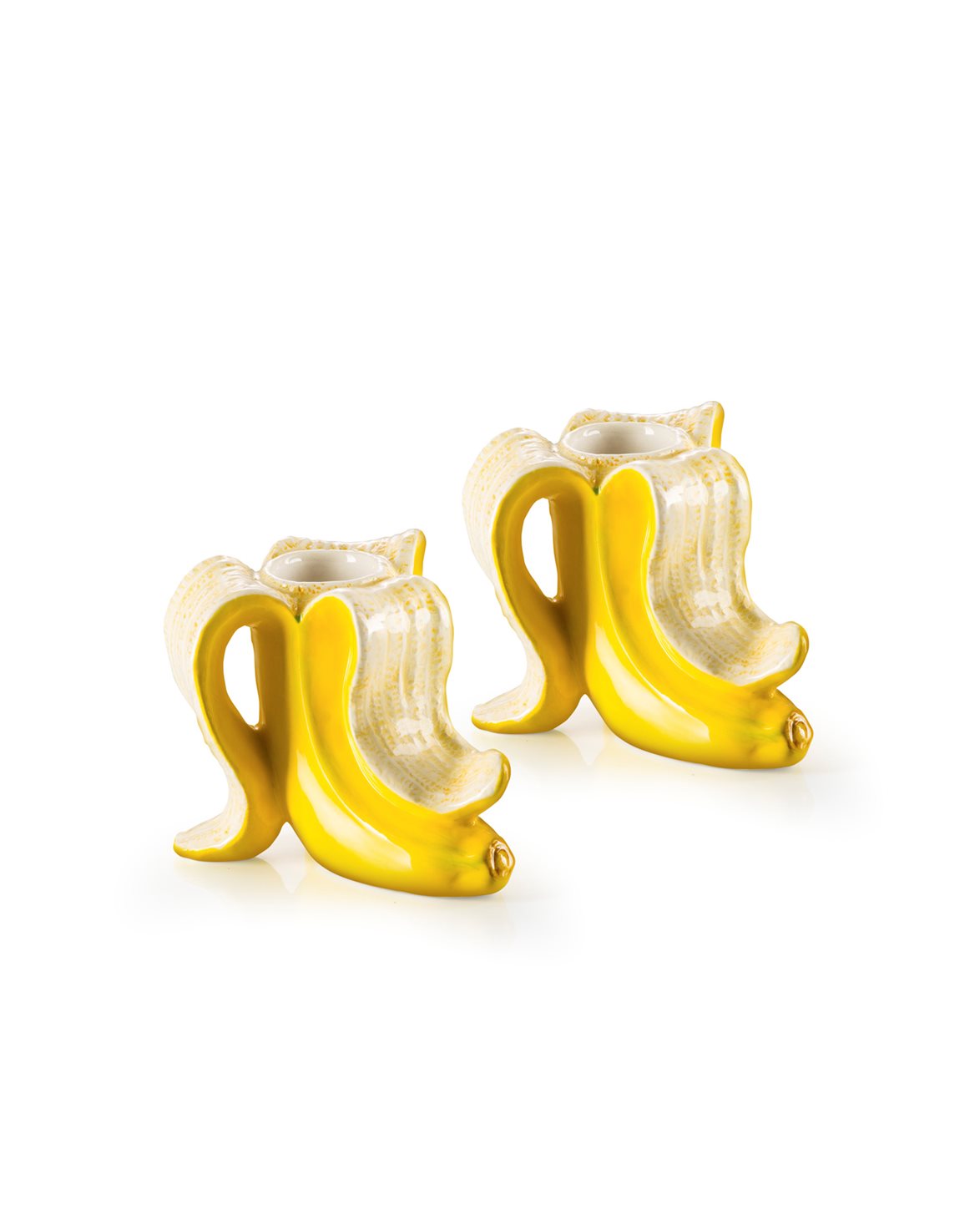 Banana Romance Candle Holder 2-Pack Yellow
