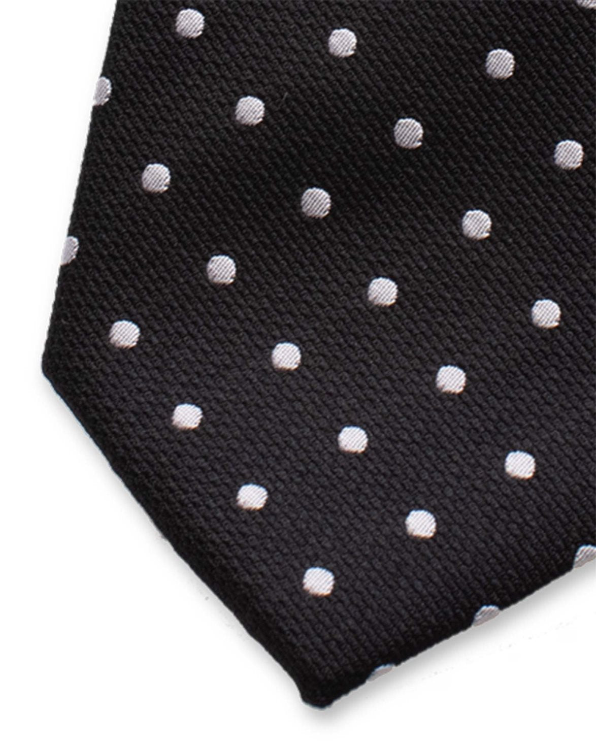 Dot Silk Tie Black