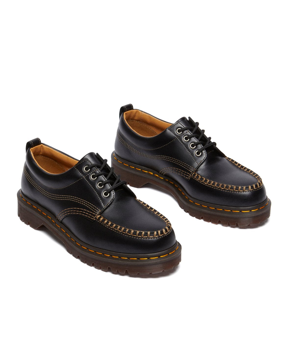 Lowell Moc Toe Shoes Black Analine