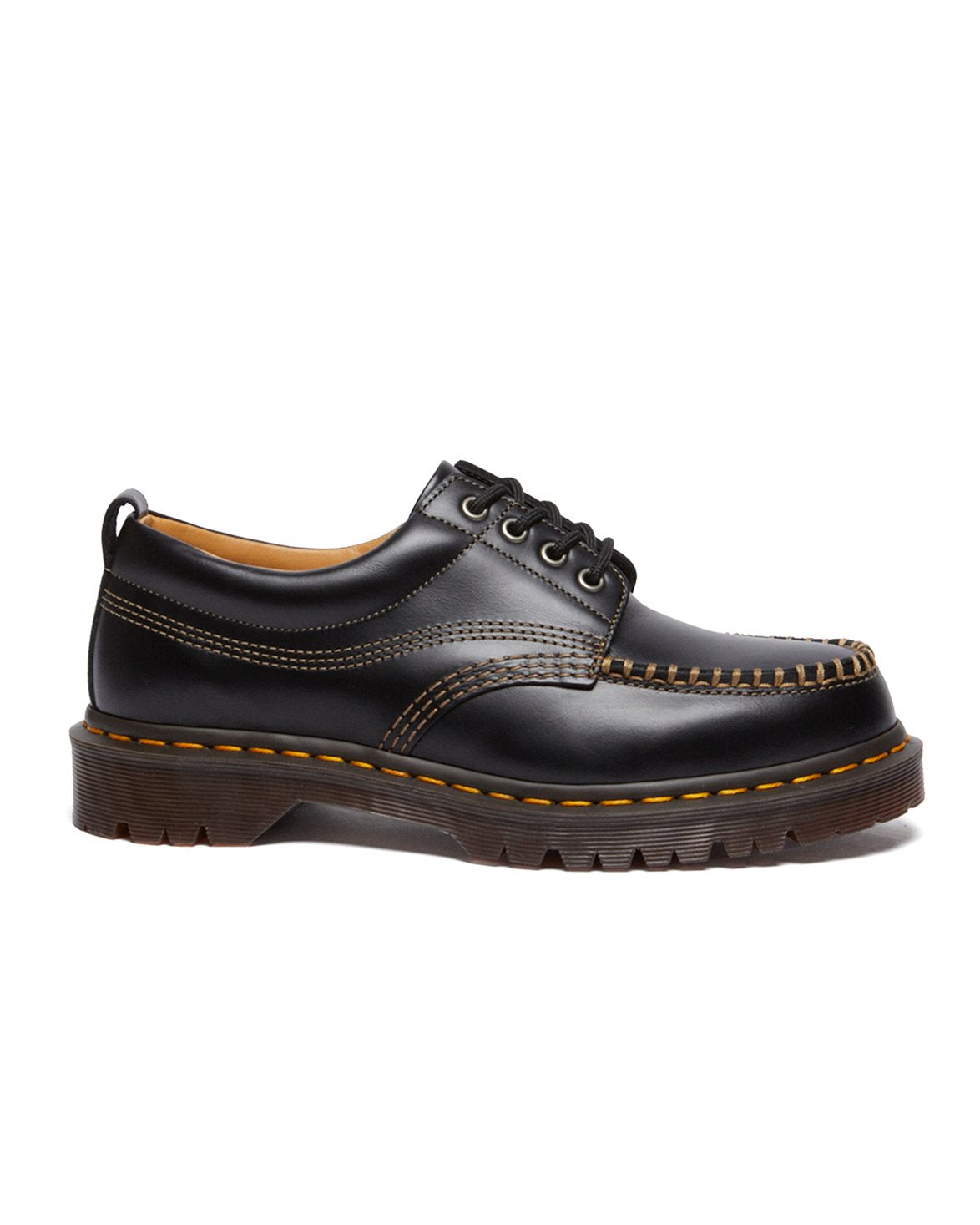 Lowell Moc Toe Shoes Black Analine