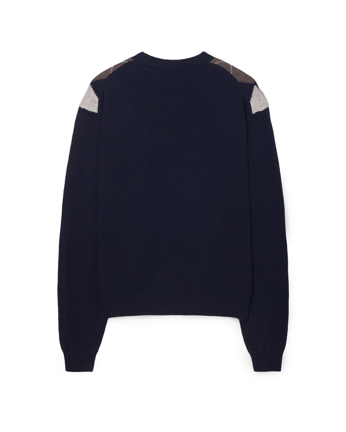 Argyle Crew Neck Sweater Navy