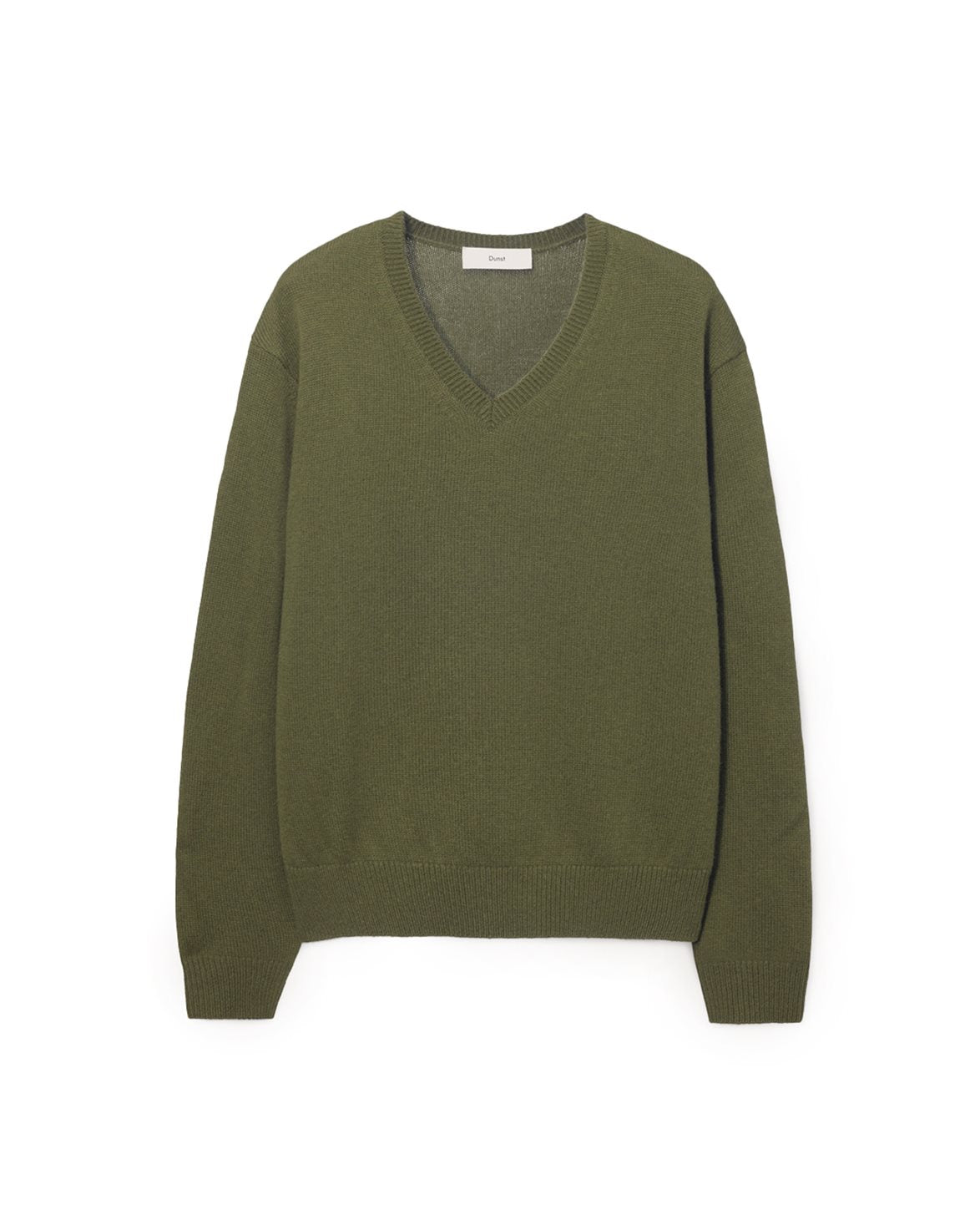 Cashmere V-Neck Sweater Olive Green