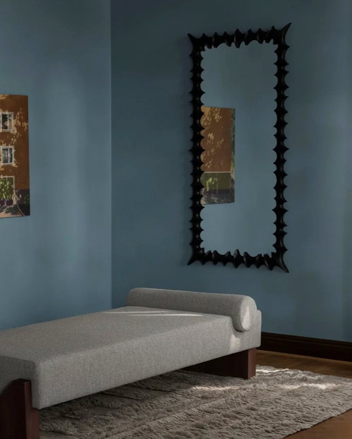 Brutalist Mirror Large Black