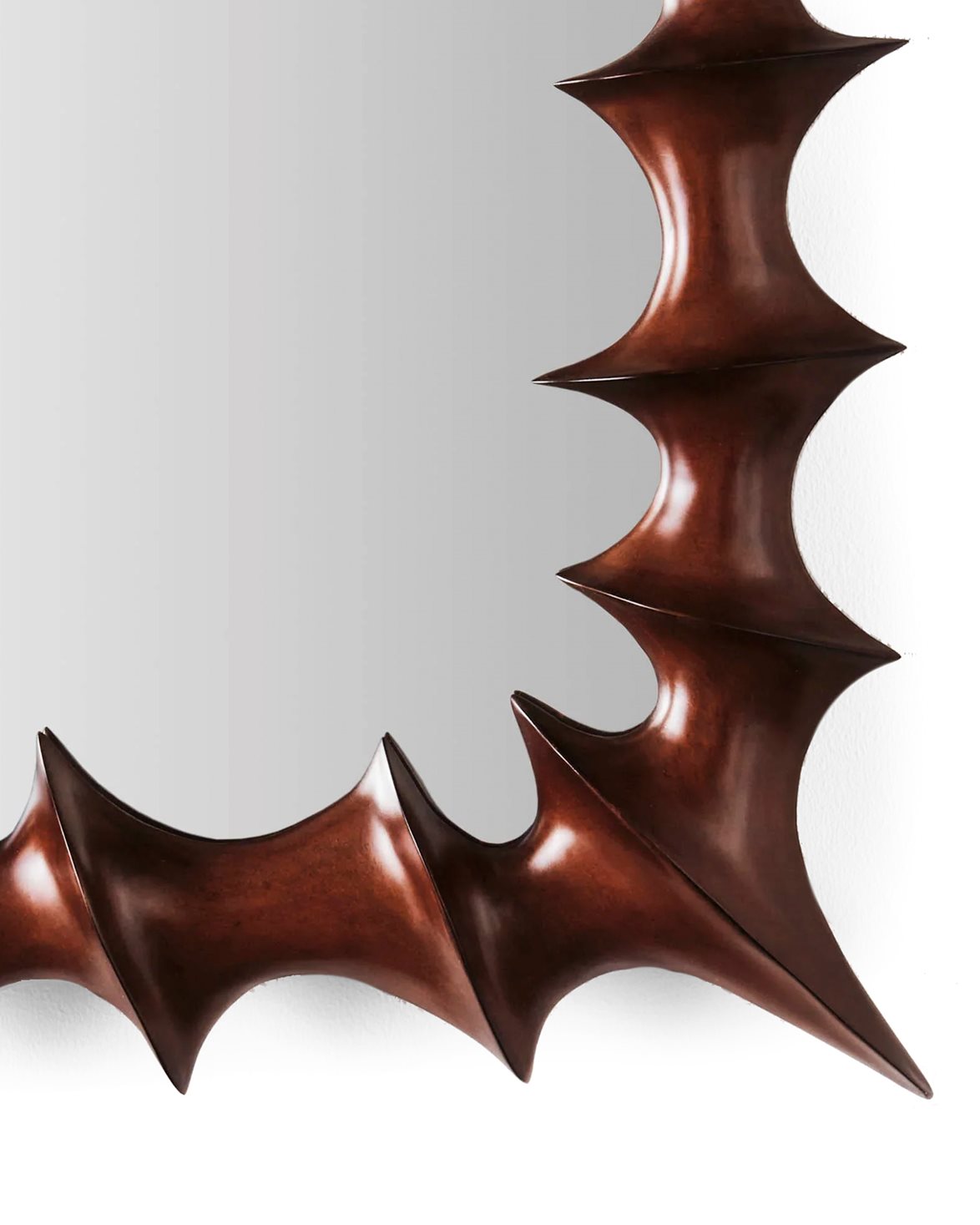 Brutalist Mirror Large Natural Wood