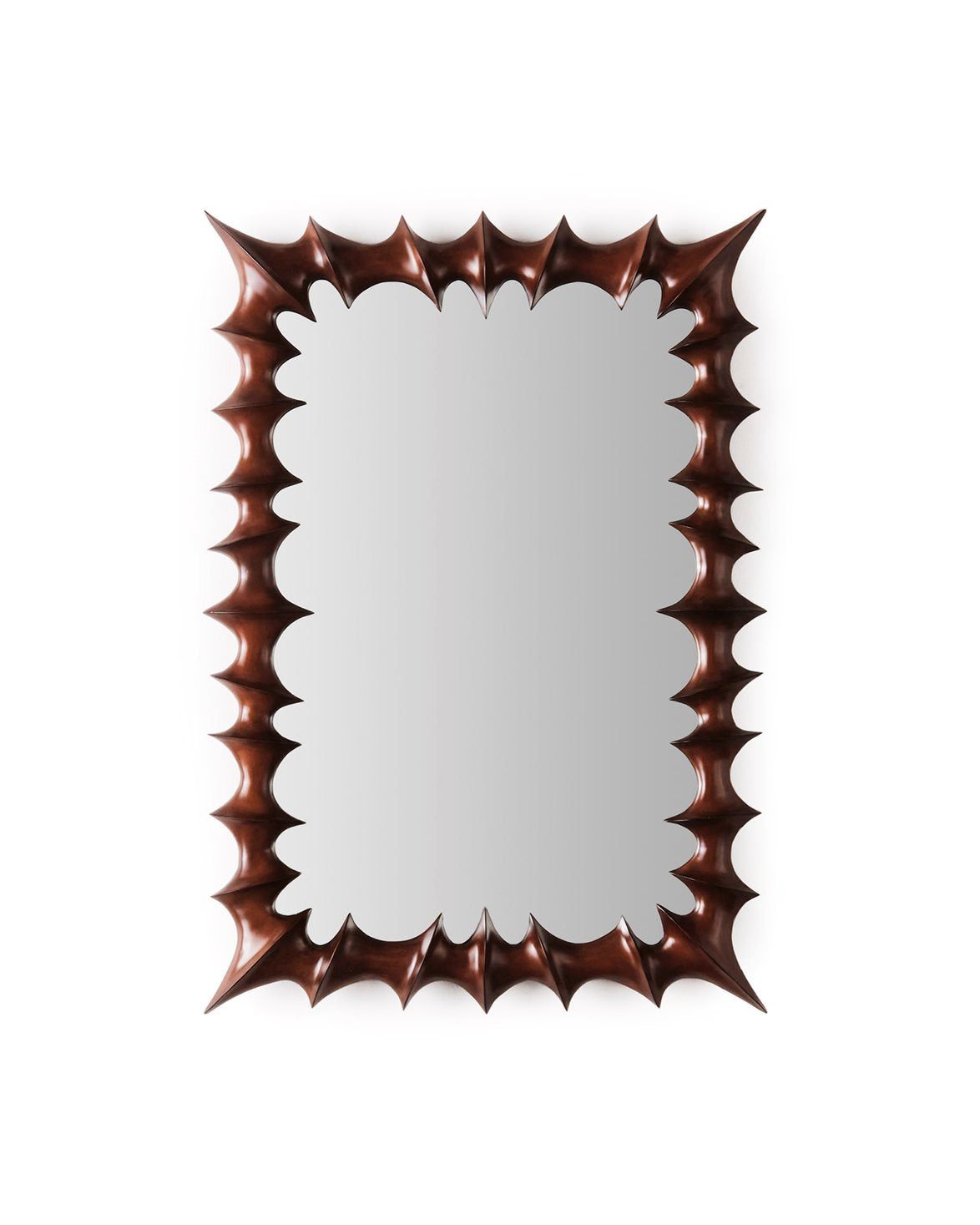 Brutalist Mirror Small Natural Wood