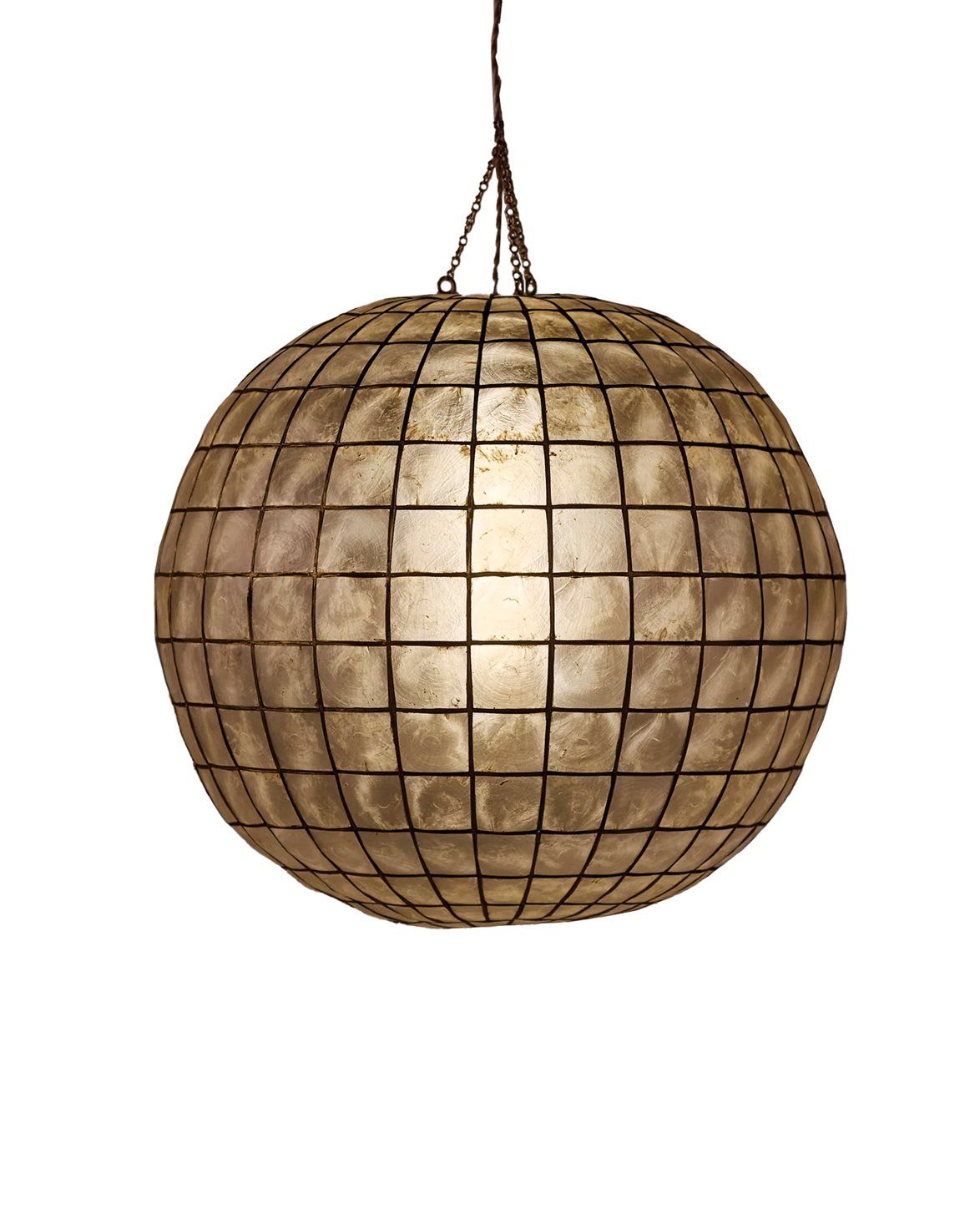 Cornelia Ceiling Lamp Round Capiz Shellbrass