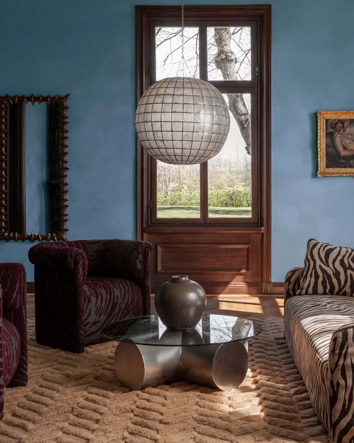 Cornelia Ceiling Lamp Round Capiz Shellbrass