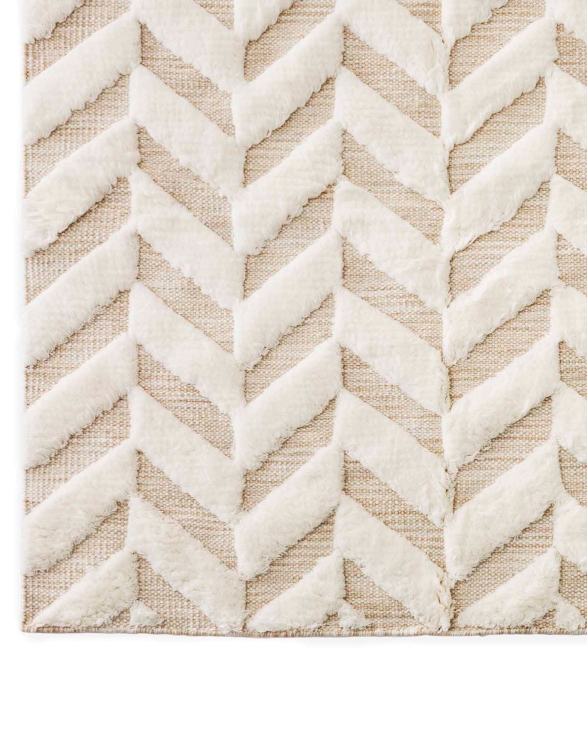 Herringbone Rug White