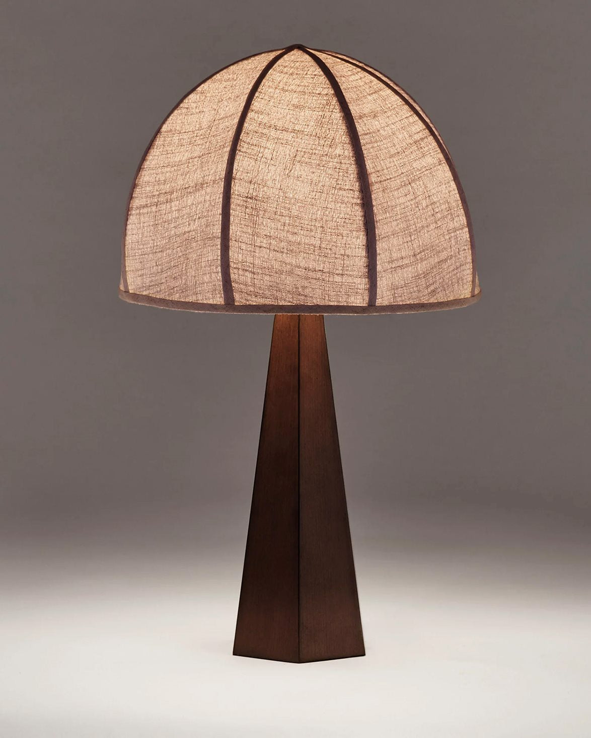 Hexagon Table Lamp Beige/Dark Brown