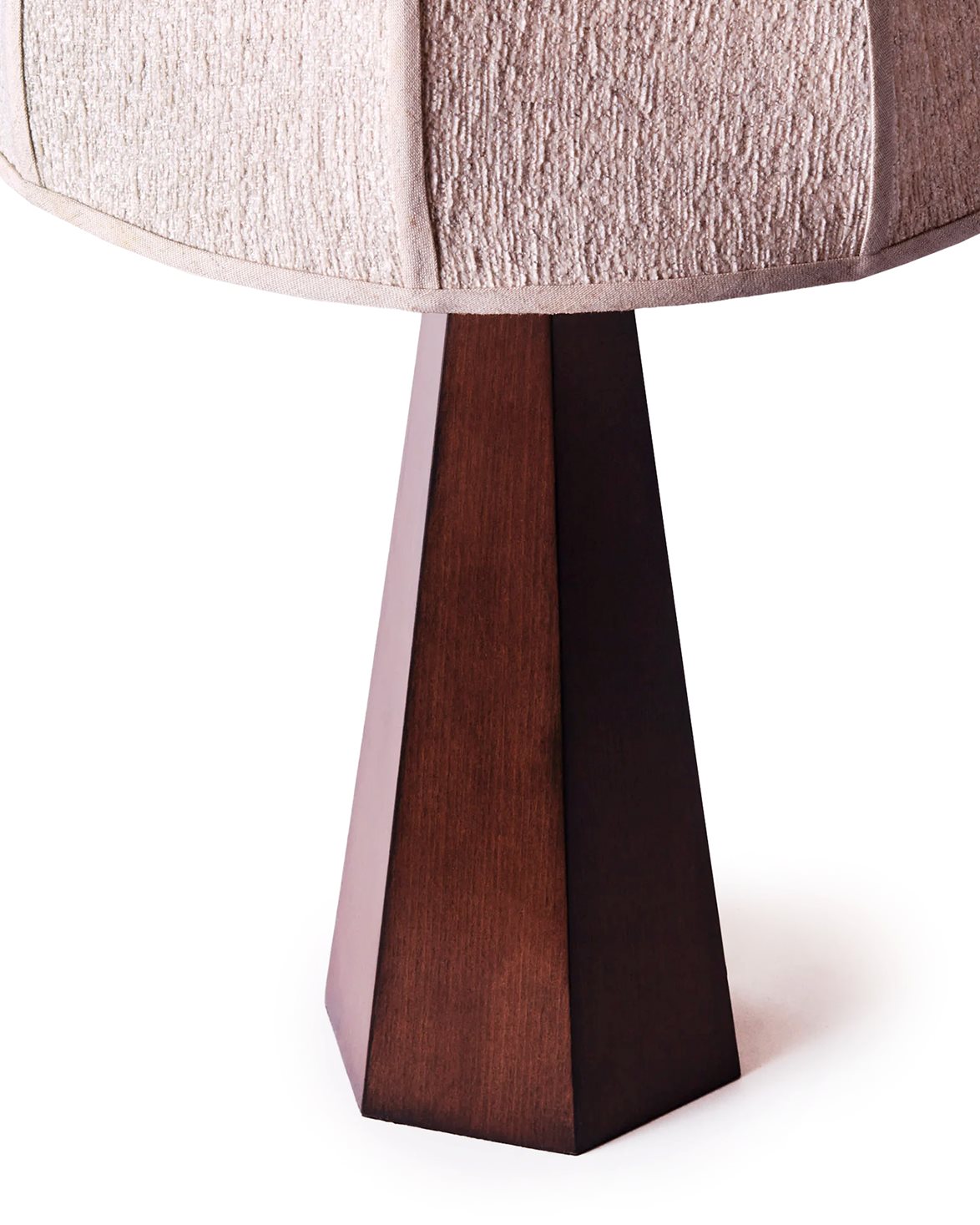 Hexagon Table Lamp Beige/Dark Brown